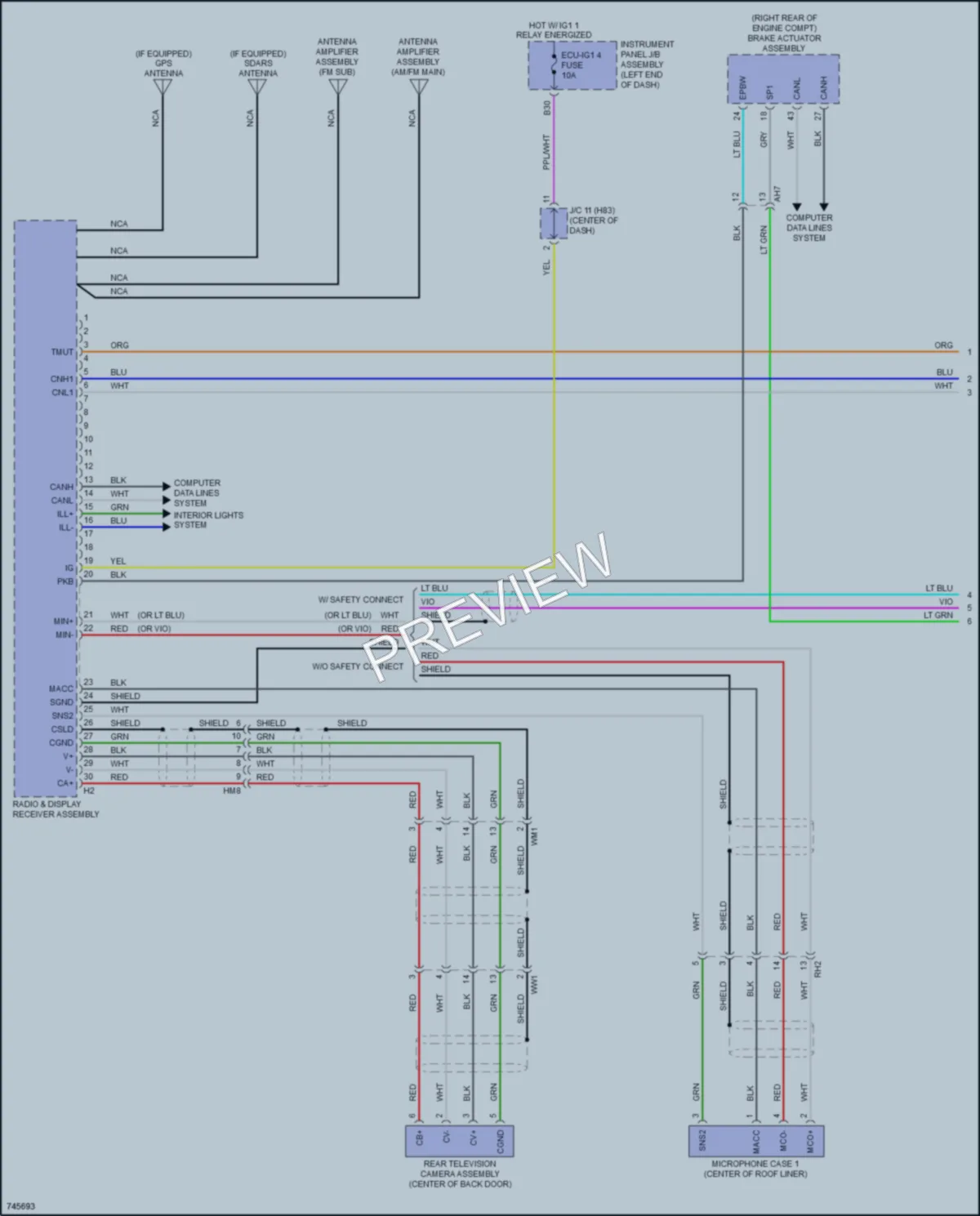 2021 Toyota Highlander Radio wiring diagram preview