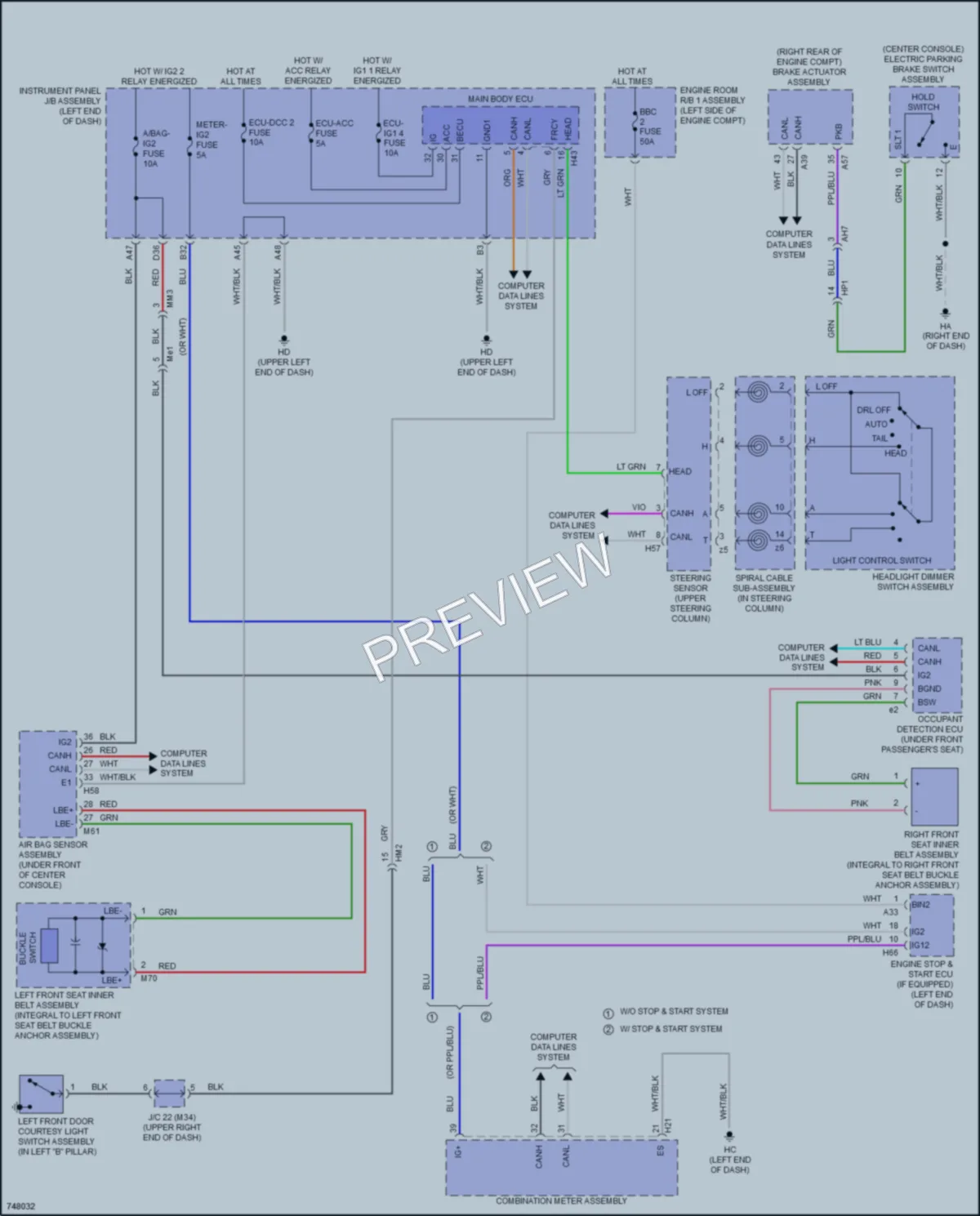 2021 Toyota Highlander Warning Systems wiring diagram preview