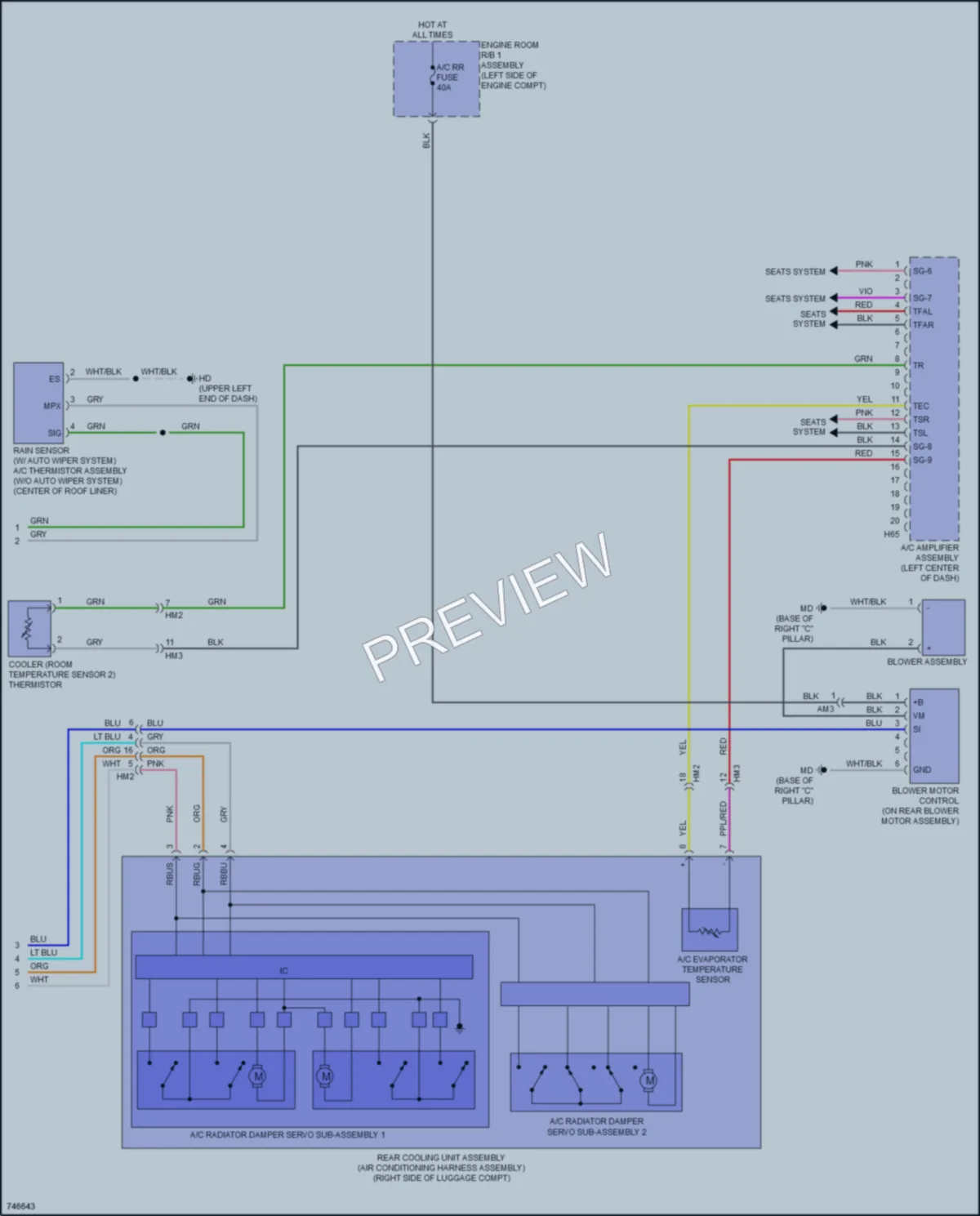 2021 Toyota HighlanderHybrid Air Conditioning wiring diagram preview