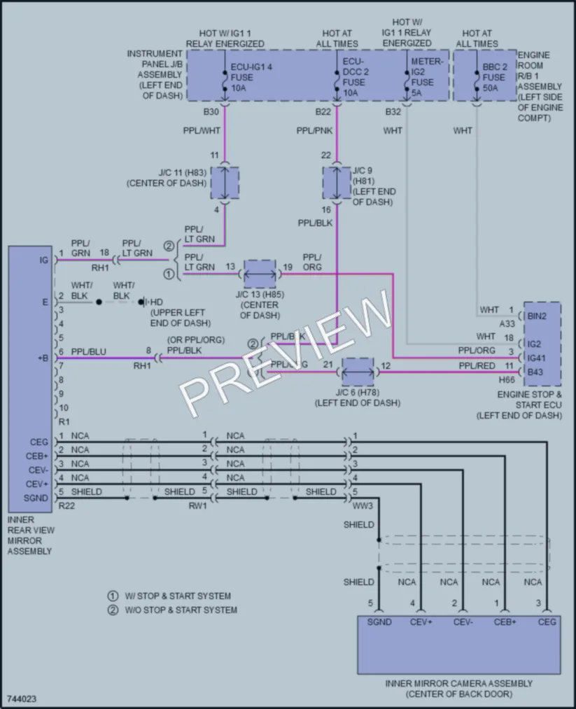 2021 Toyota HighlanderHybrid Power Mirrors wiring diagram preview