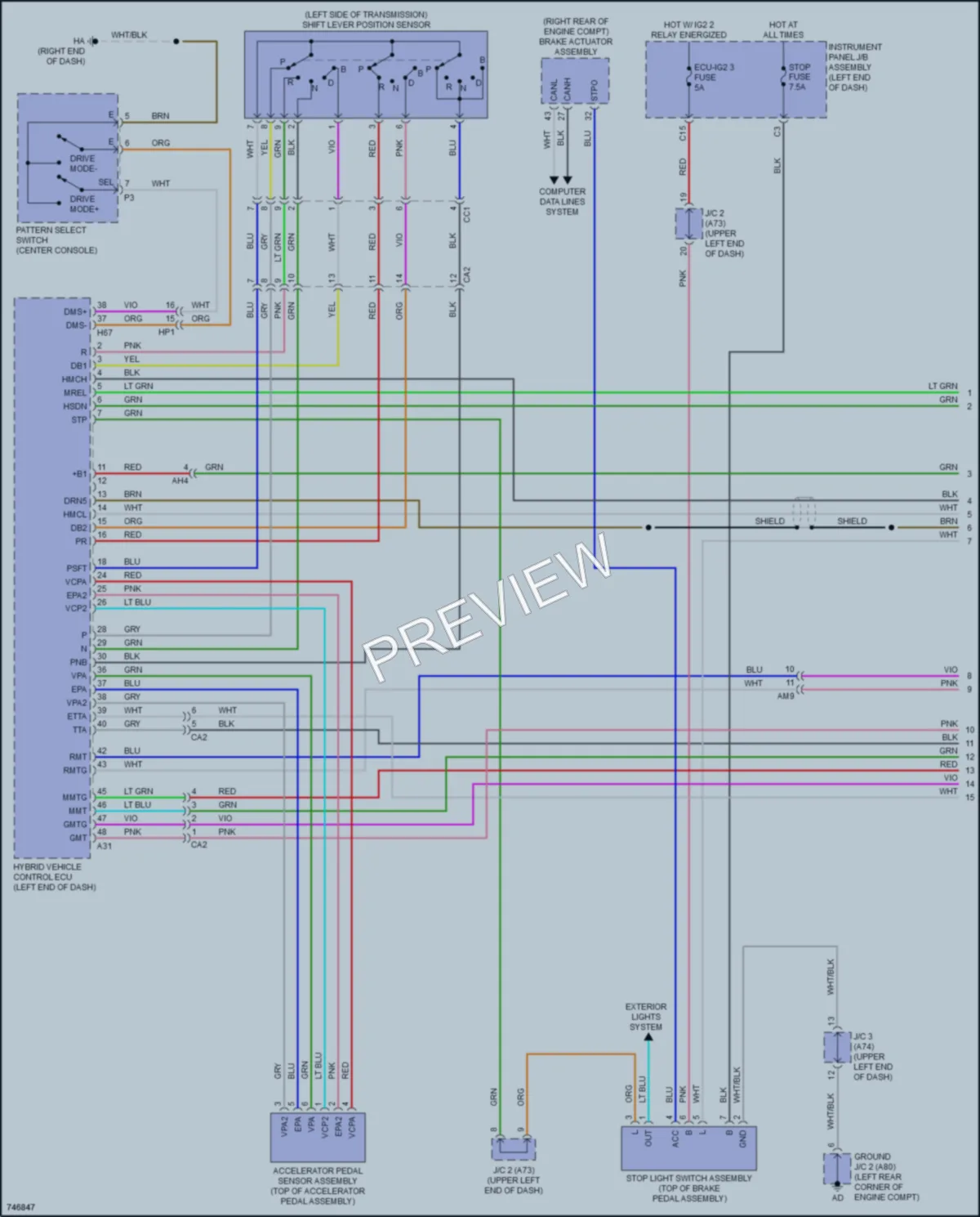 2021 Toyota HighlanderHybrid Transmission wiring diagram preview