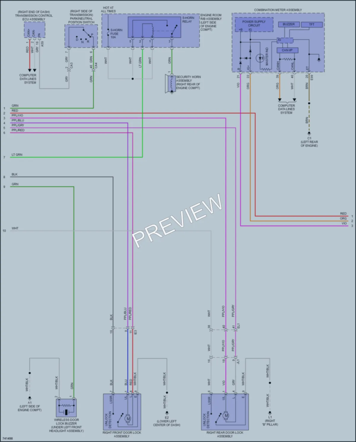 2021 Toyota LandCruiser Anti Theft wiring diagram preview