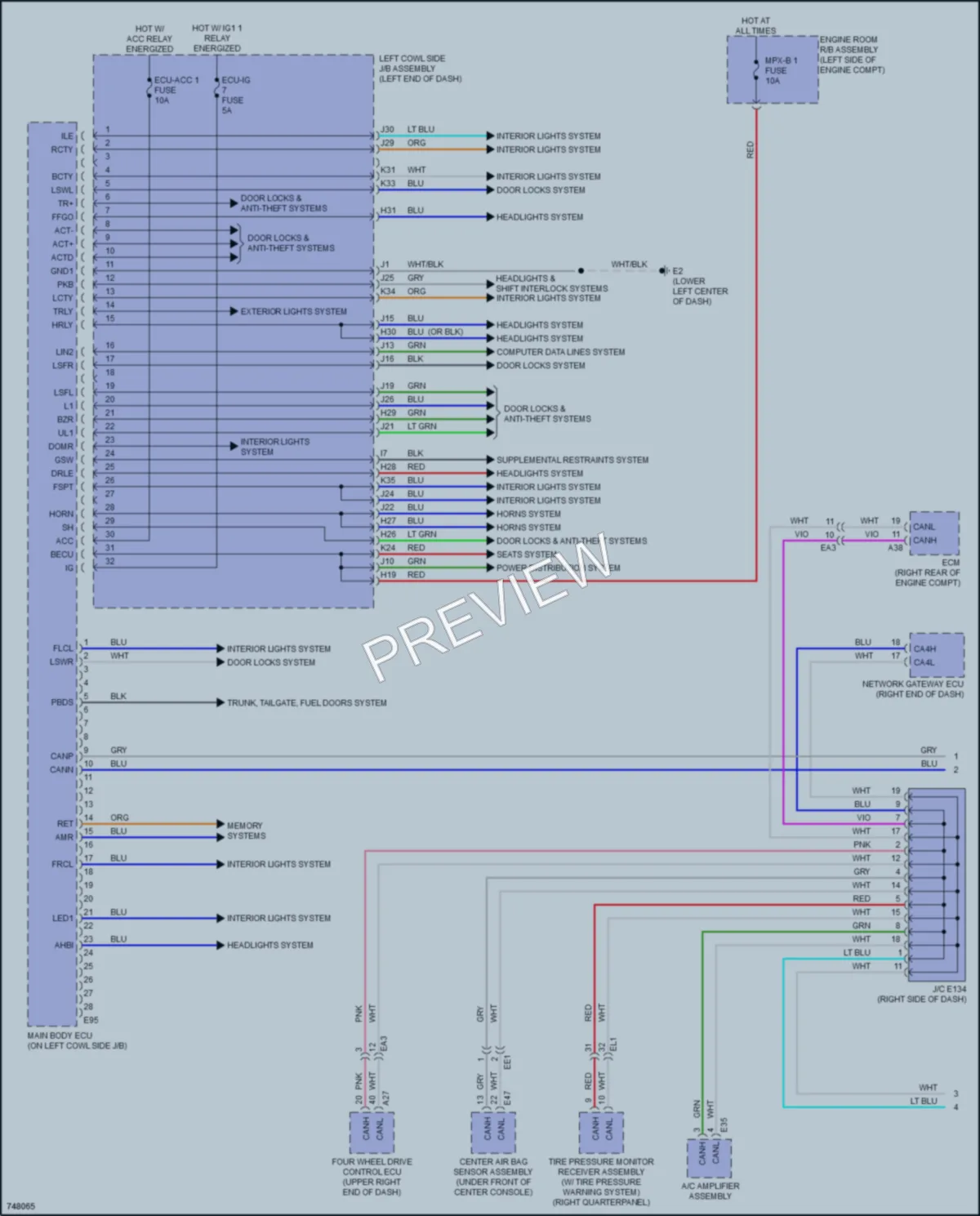 2021 Toyota LandCruiser Body Control Modules wiring diagram preview