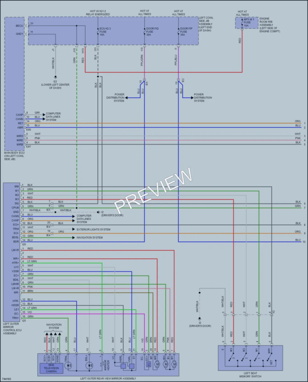 2021 Toyota LandCruiser Memory Systems wiring diagram preview