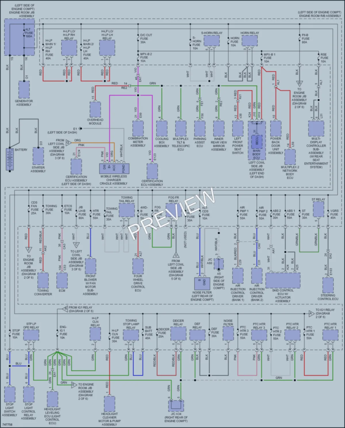 2021 Toyota LandCruiser Power Distribution wiring diagram preview