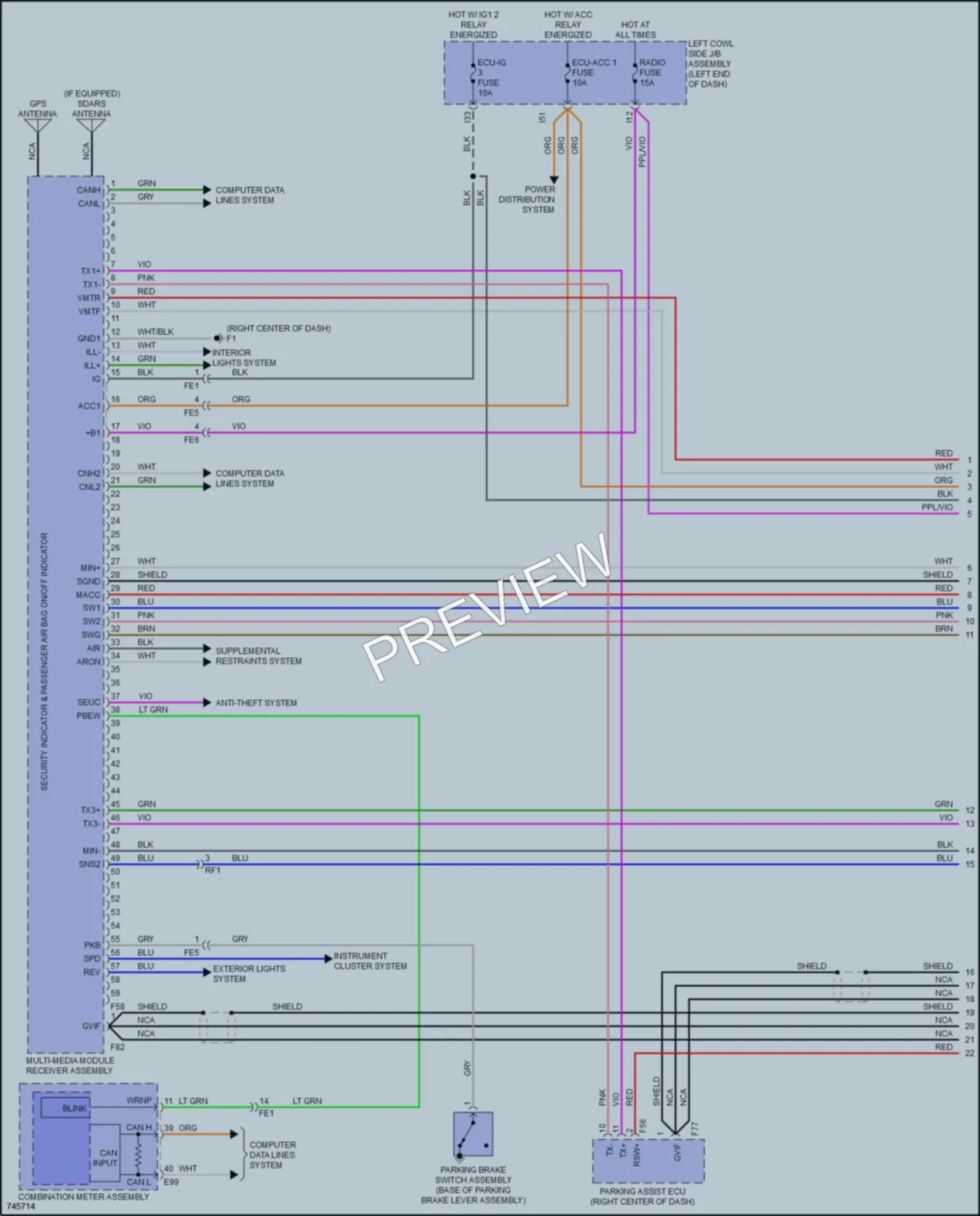 2021 Toyota LandCruiser Radio wiring diagram preview