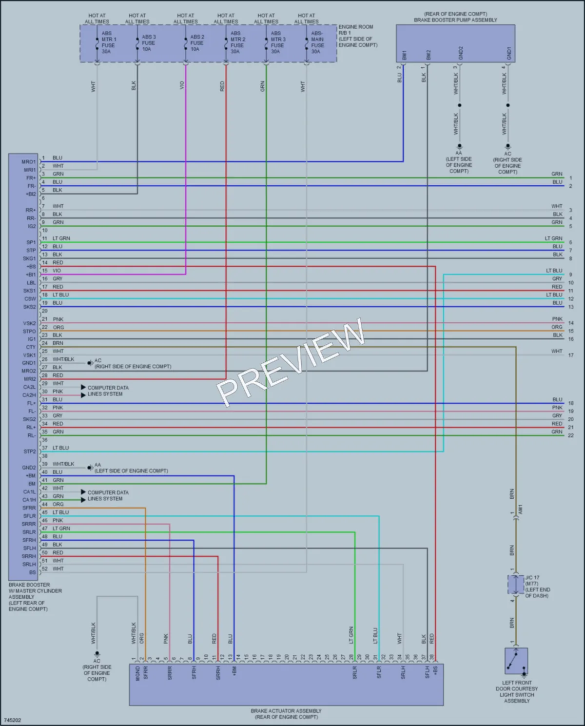 2021 Toyota 4Wd Anti Lock Brakes wiring diagram preview