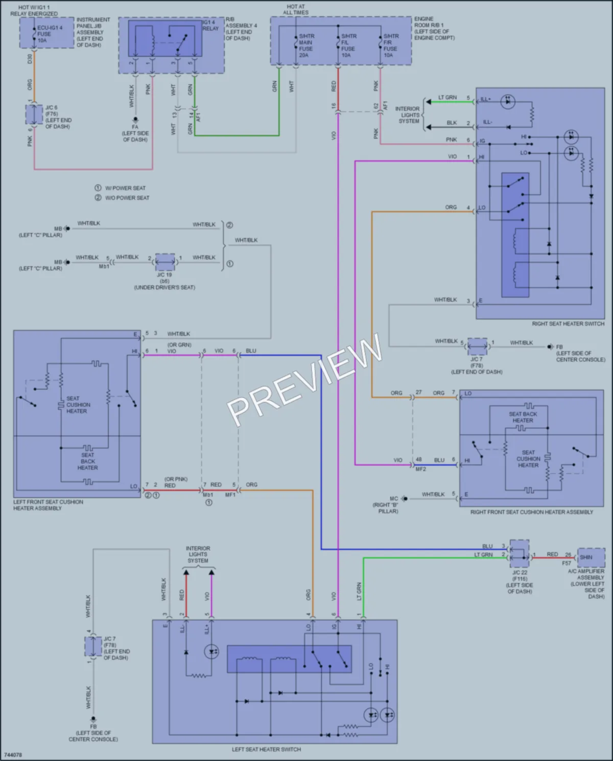 2021 Toyota Fwd Power Seats wiring diagram preview
