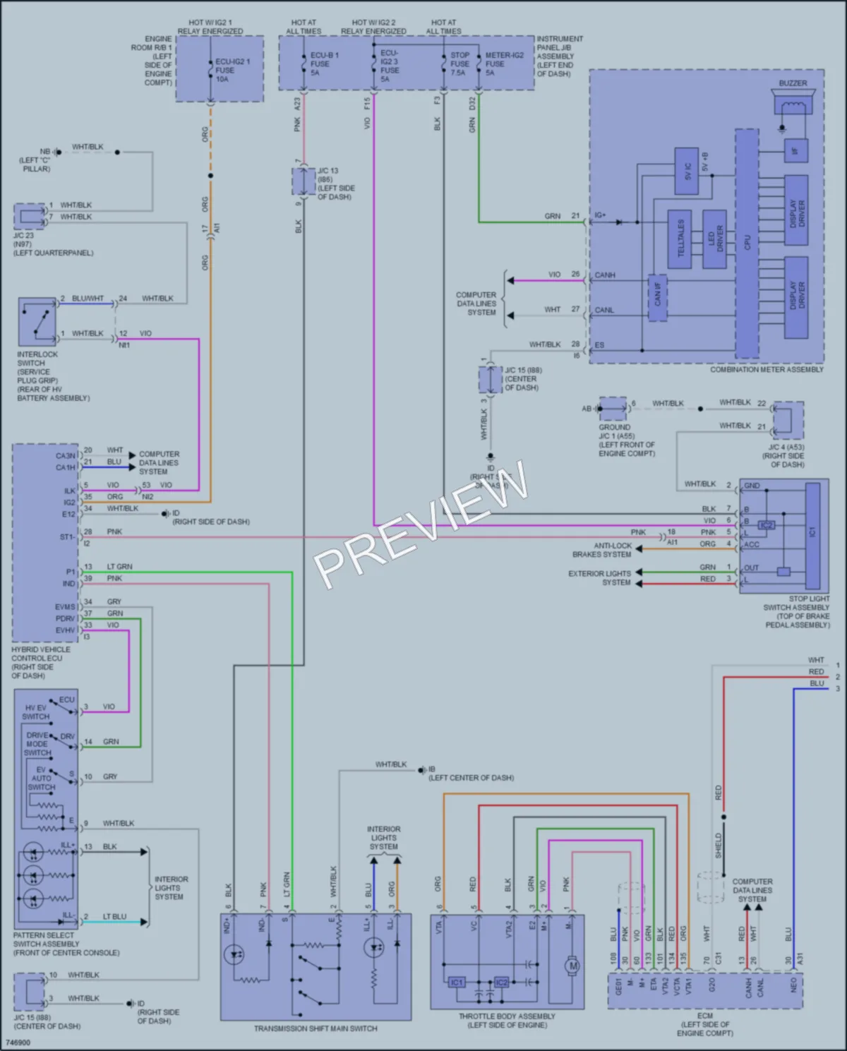2021 Toyota PriusPrime Transmission wiring diagram preview