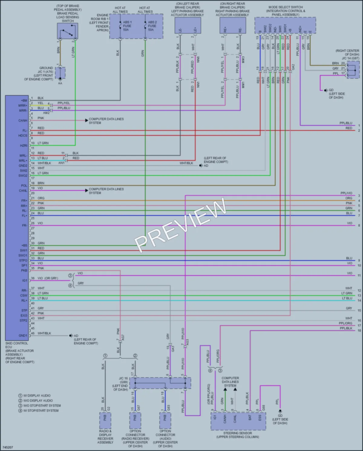 2021 Toyota RAV4Hybrid Anti Lock Brakes wiring diagram preview