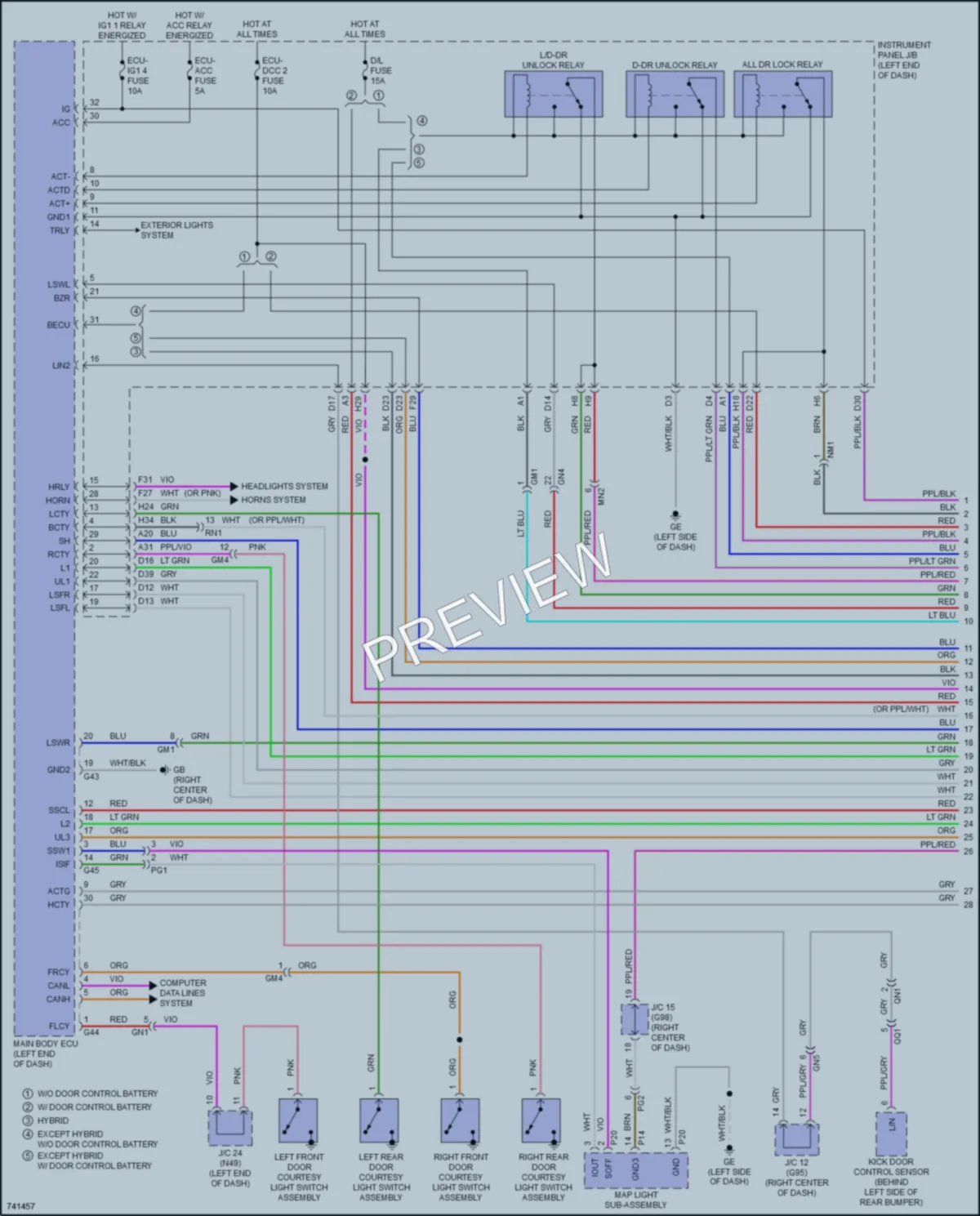 2021 Toyota RAV4Hybrid Anti Theft wiring diagram preview