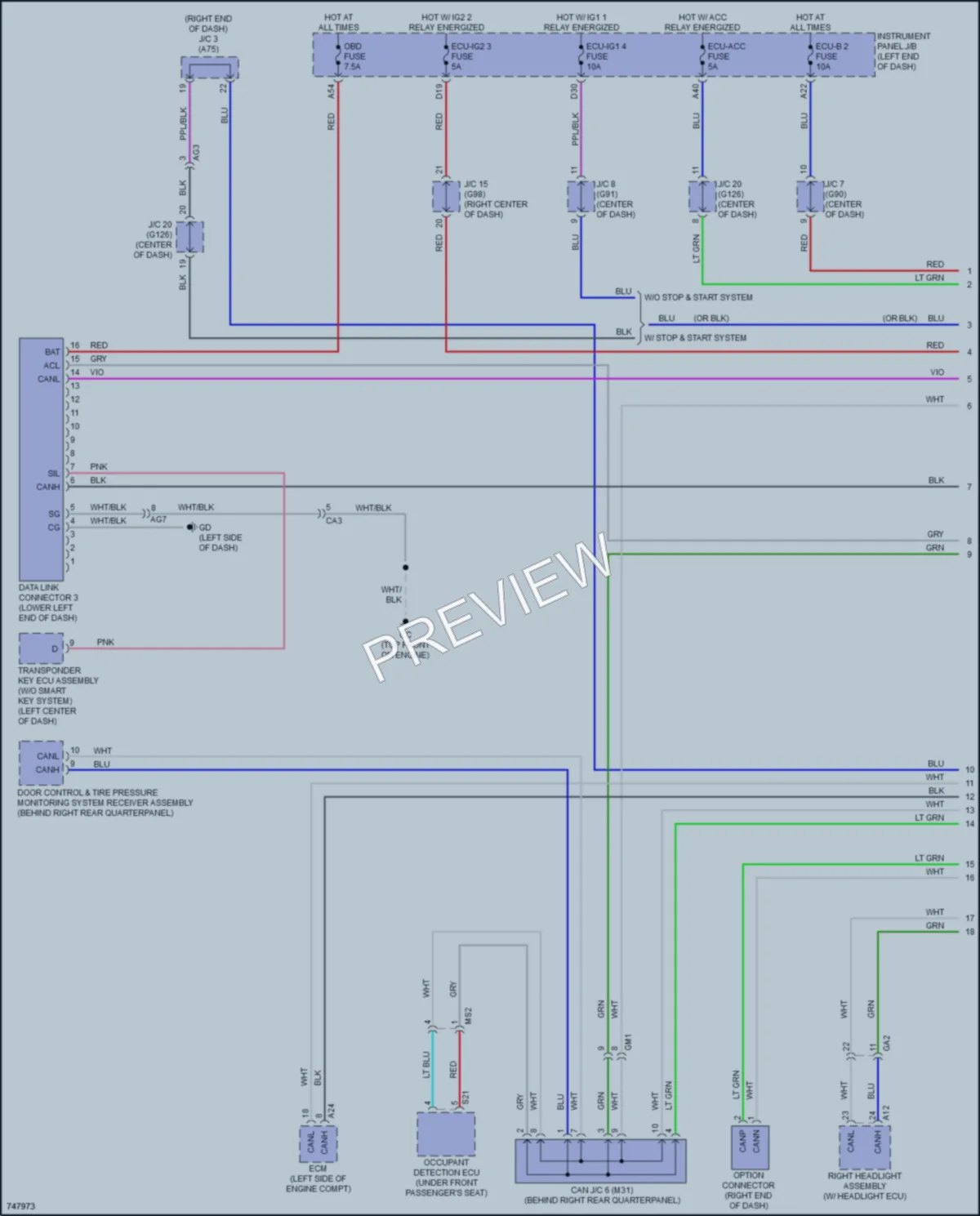 2021 Toyota RAV4Hybrid Computer Data Lines wiring diagram preview