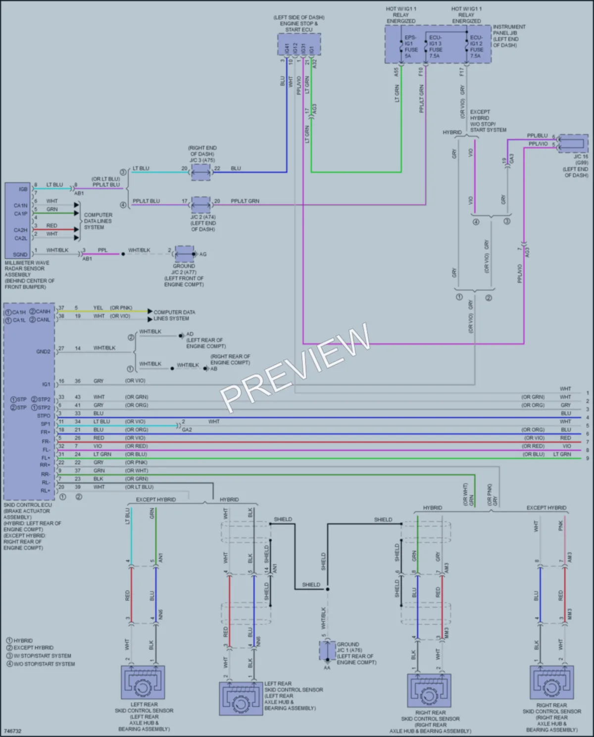 2021 Toyota RAV4Hybrid Cruise Control wiring diagram preview