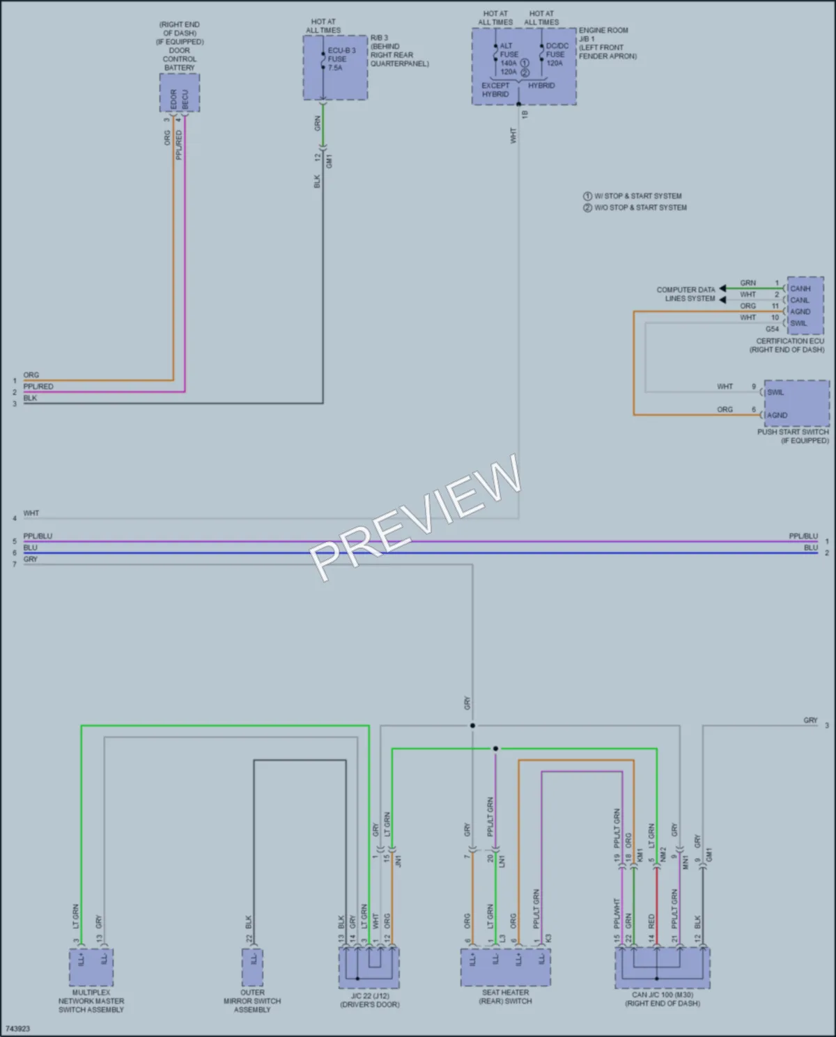 2021 Toyota RAV4Hybrid Interior Lights wiring diagram preview