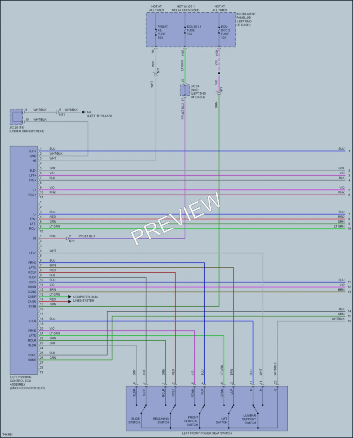 2021 Toyota RAV4Hybrid Memory Systems wiring diagram preview