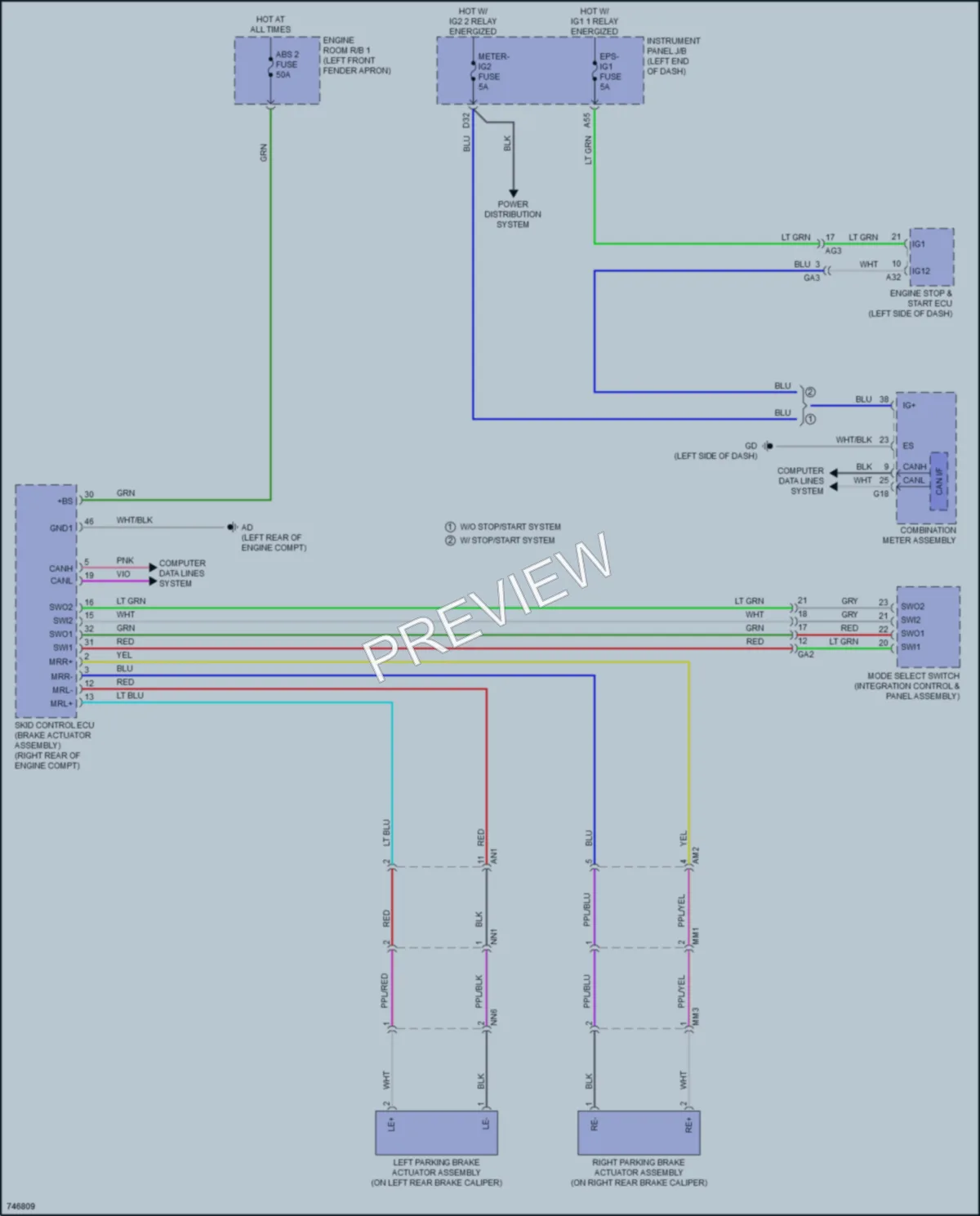 2021 Toyota RAV4Hybrid Shift Interlock wiring diagram preview