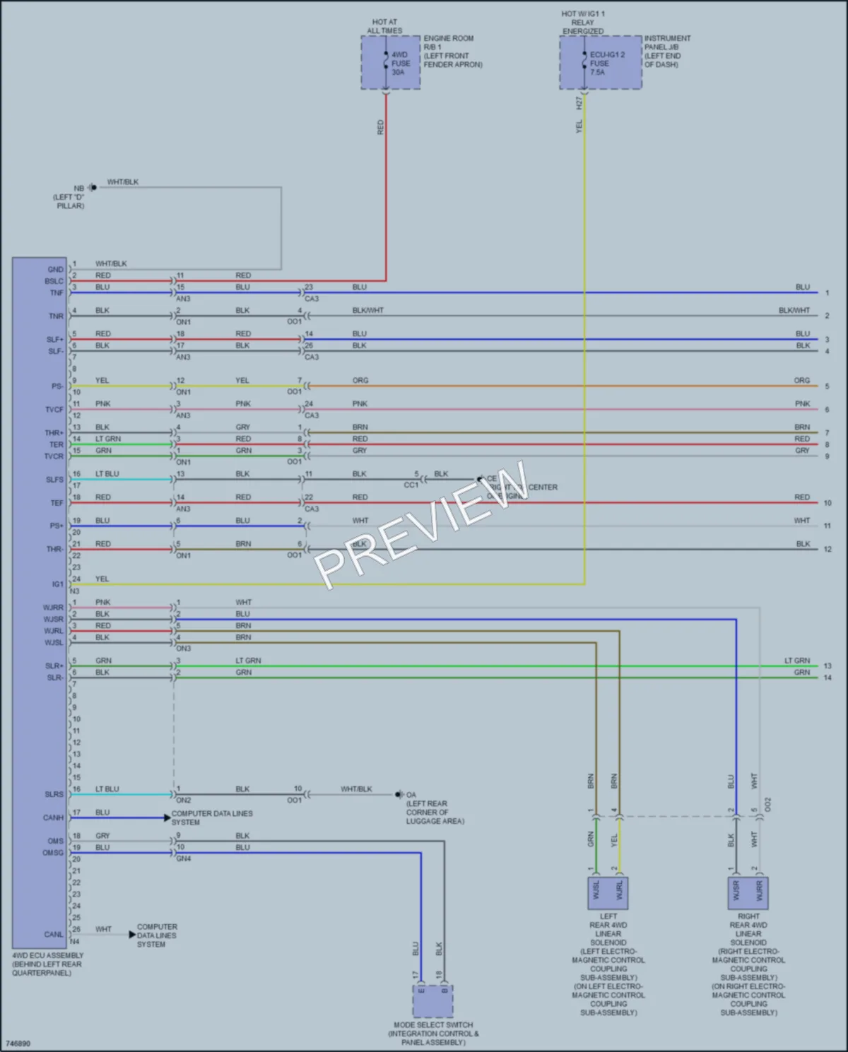 2021 Toyota RAV4Hybrid Transmission wiring diagram preview