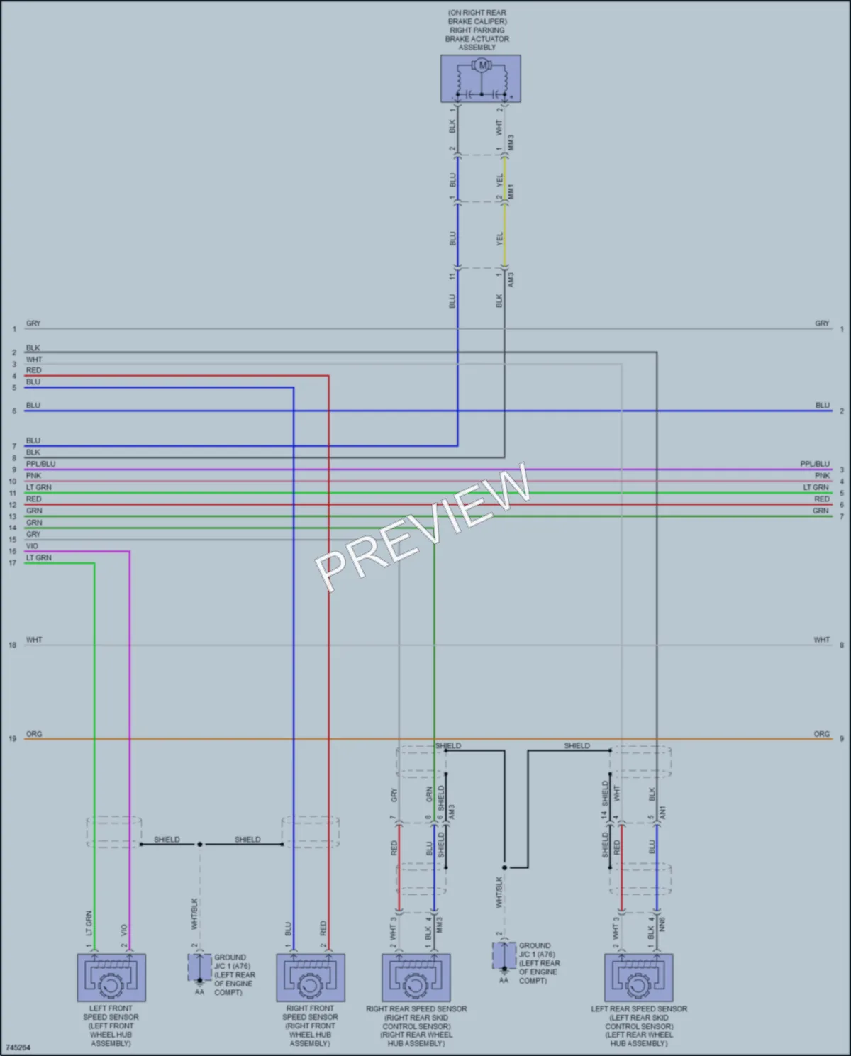 2021 Toyota RAV4Prime Anti Lock Brakes wiring diagram preview