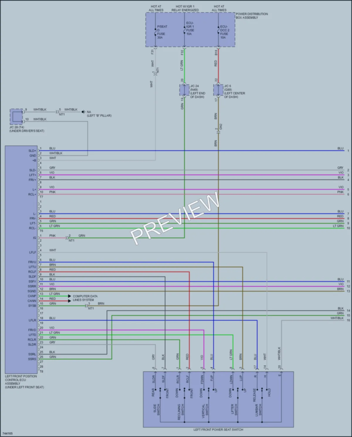 2021 Toyota RAV4Prime Memory Systems wiring diagram preview