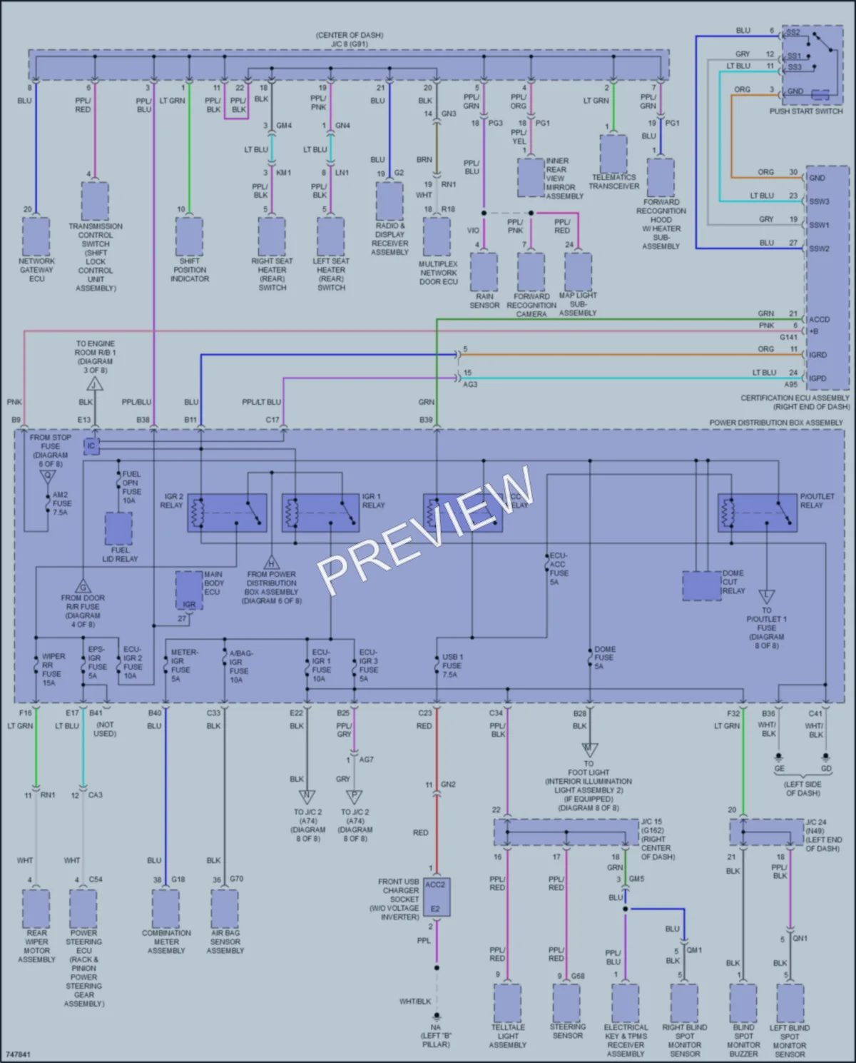 2021 Toyota RAV4Prime Power Distribution wiring diagram preview