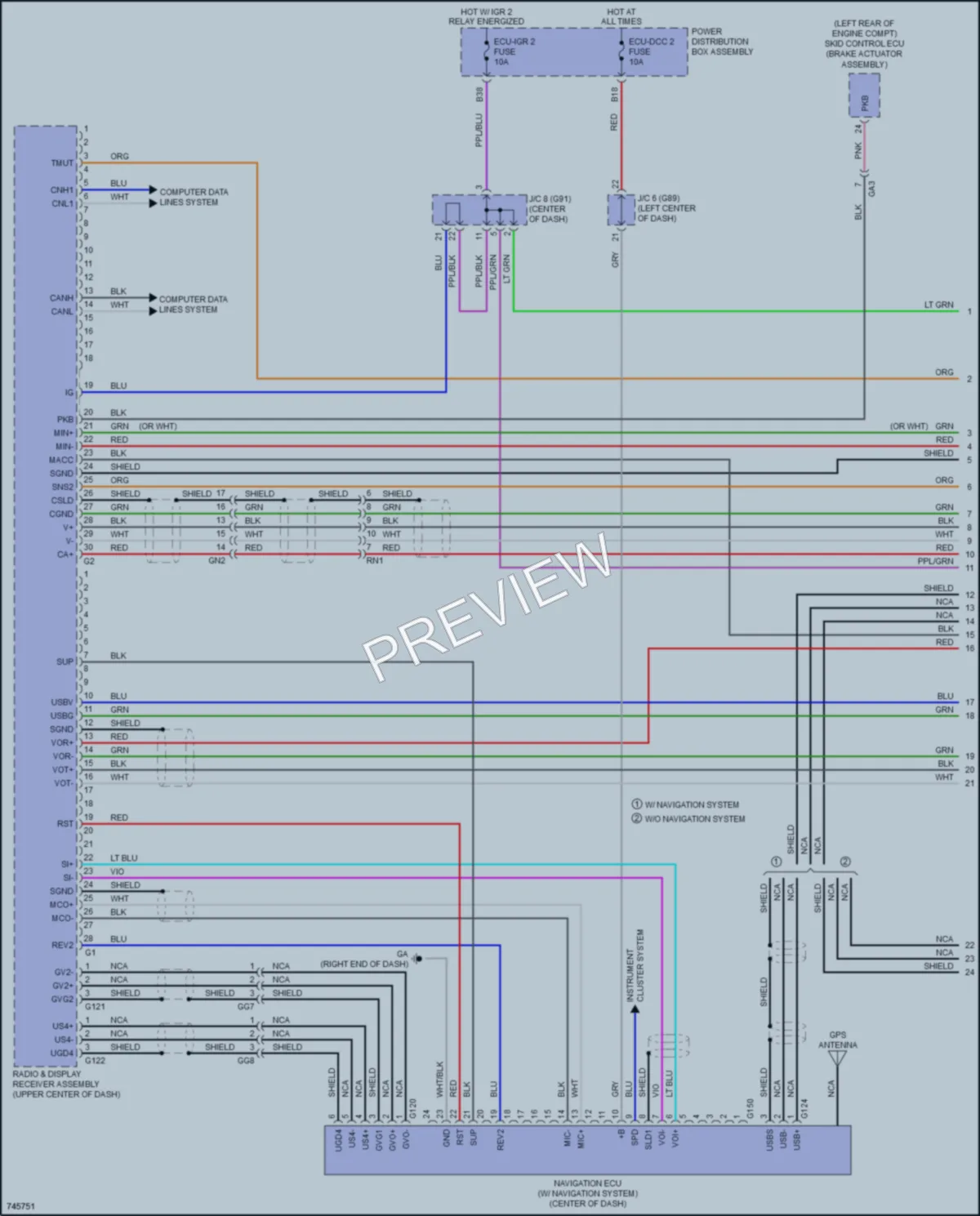 2021 Toyota RAV4Prime Radio wiring diagram preview