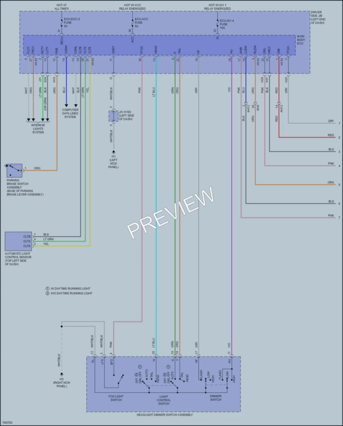 2021 Toyota Sequoia Headlights wiring diagram preview