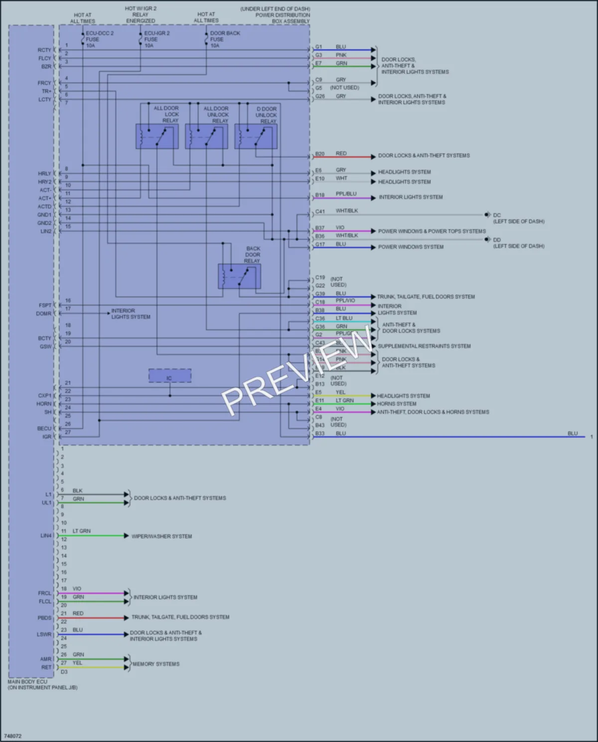 2021 Toyota Sienna Body Control Modules wiring diagram preview