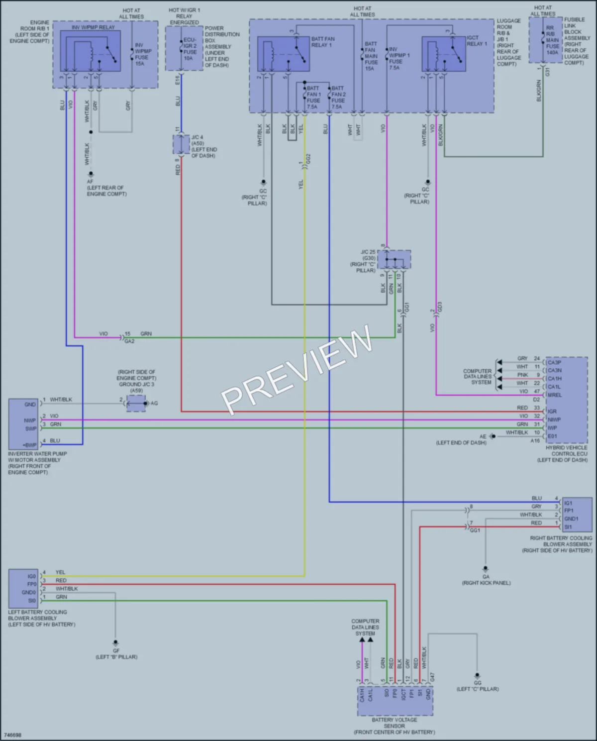2021 Toyota Sienna Cooling Fan wiring diagram preview