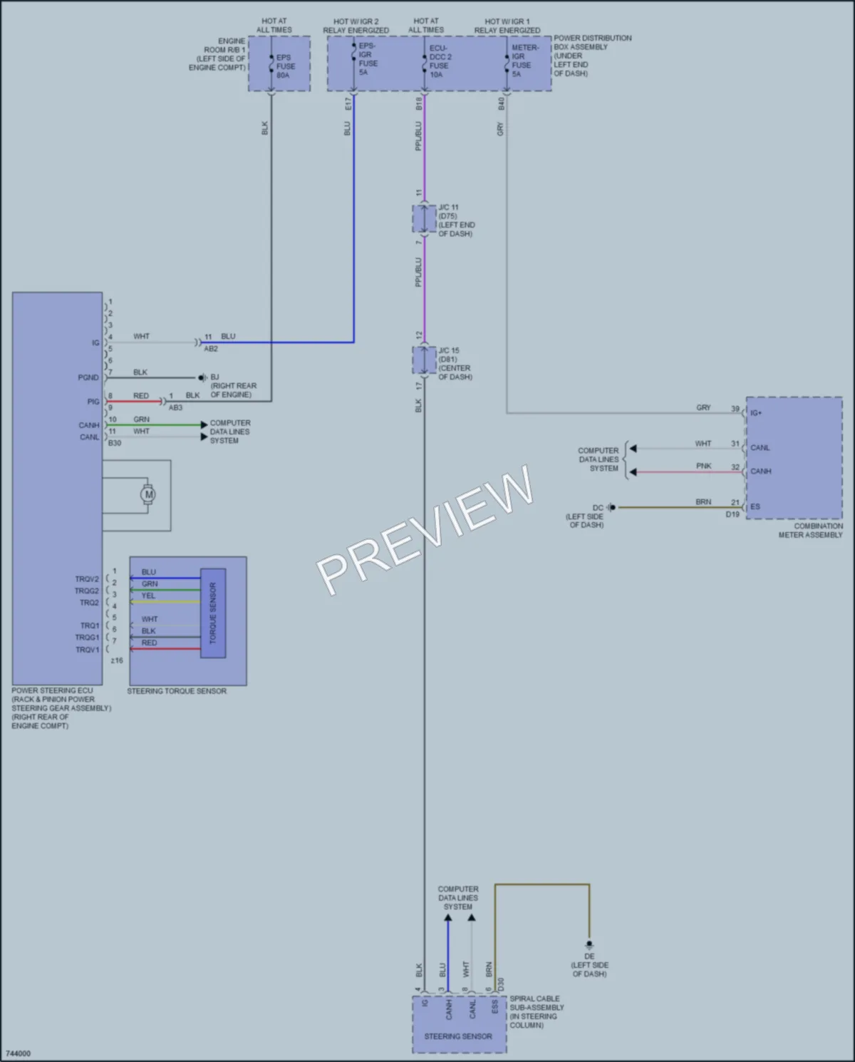 2021 Toyota Sienna Electronic Power Steering wiring diagram preview