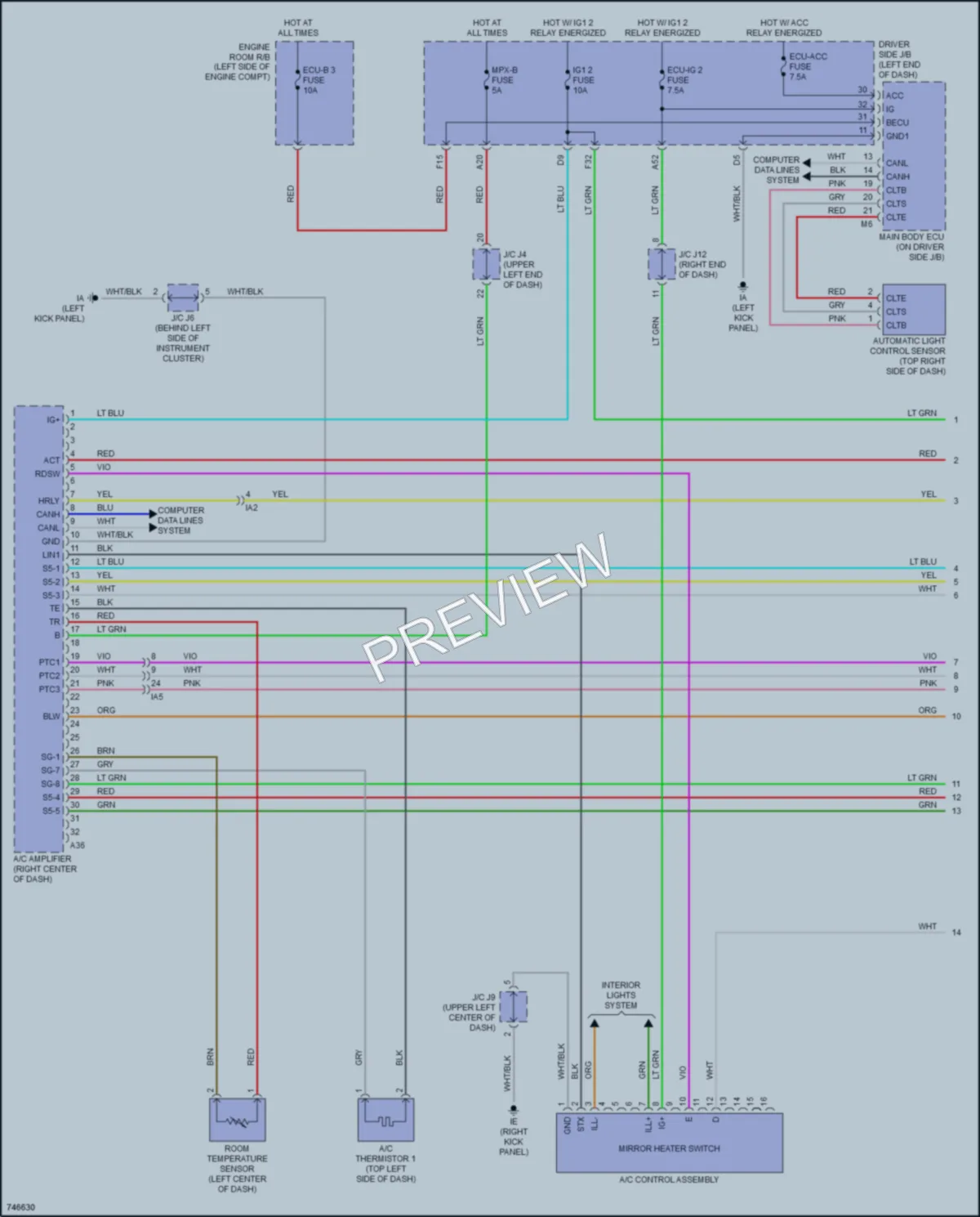 2021 Toyota Tacoma Air Conditioning wiring diagram preview