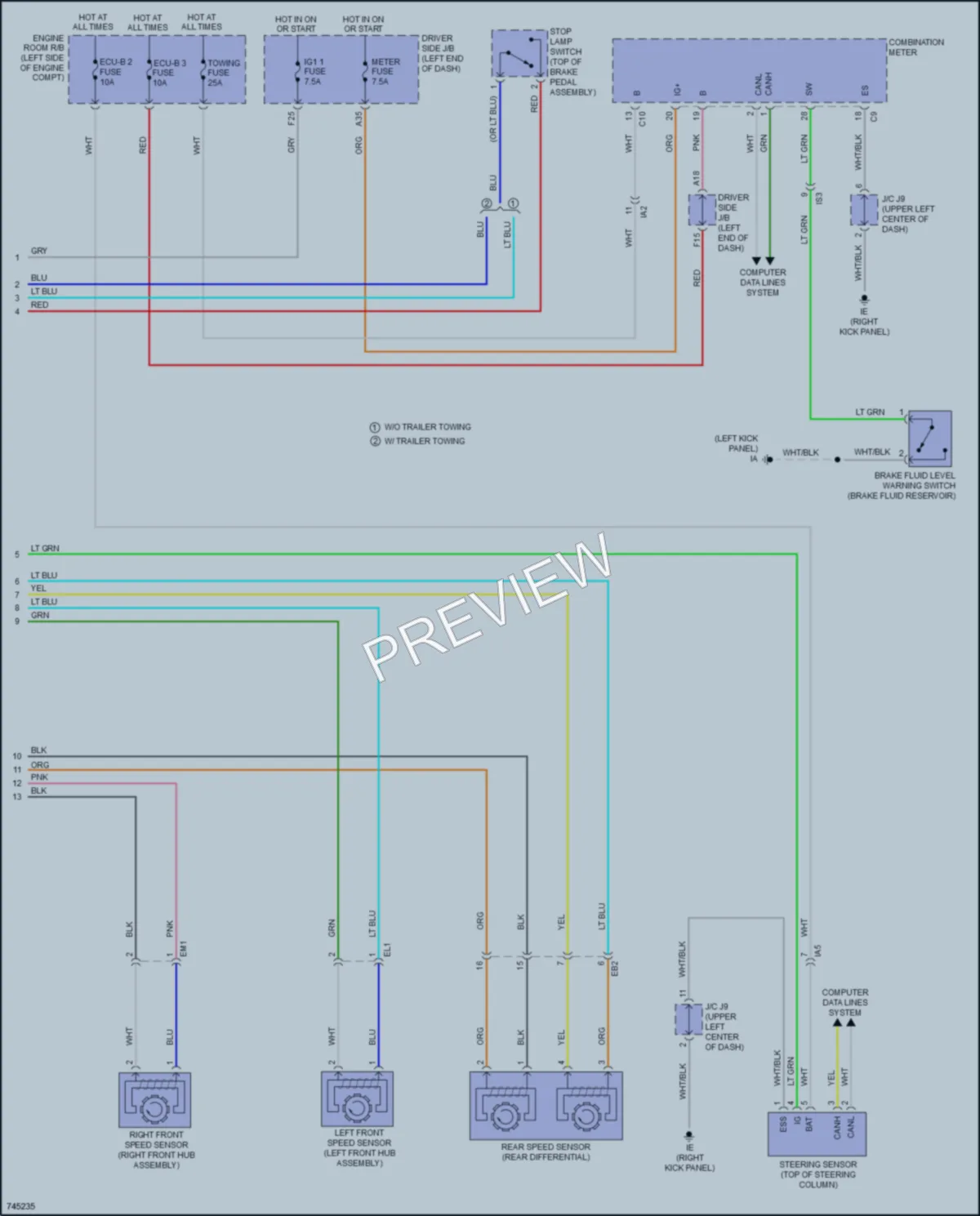 2021 Toyota Tacoma Anti Lock Brakes wiring diagram preview