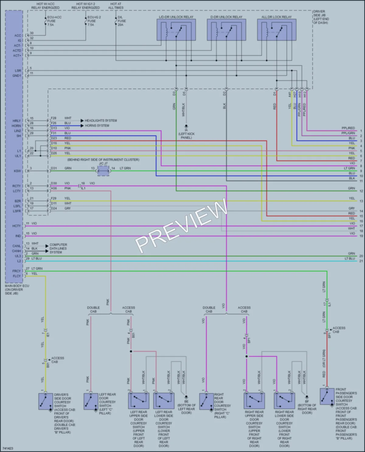 2021 Toyota Tacoma Anti Theft wiring diagram preview
