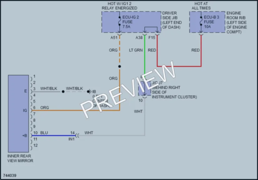 2021 Toyota Tacoma Power Mirrors wiring diagram preview