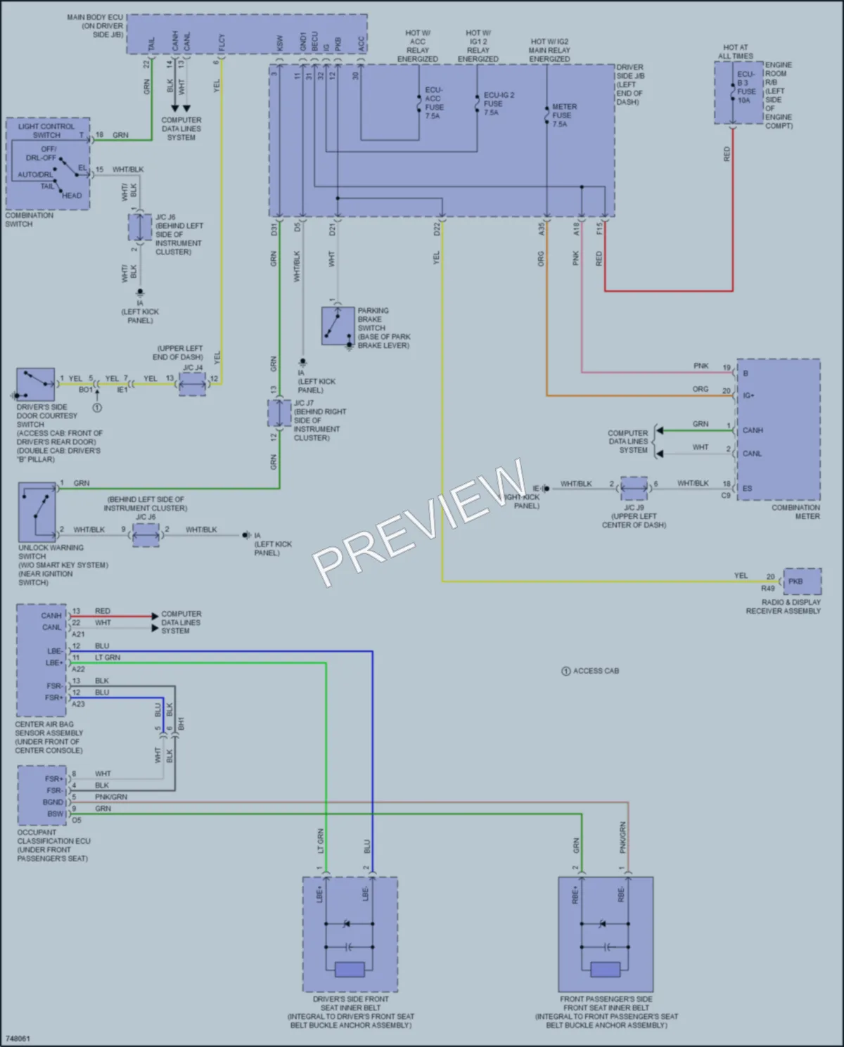 2021 Toyota Tacoma Warning Systems wiring diagram preview