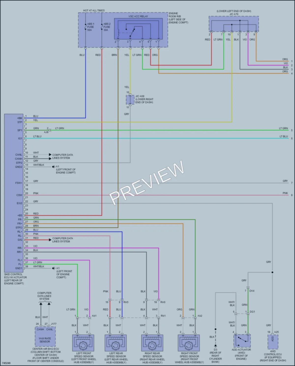 2021 Toyota Tundra Anti Lock Brakes wiring diagram preview