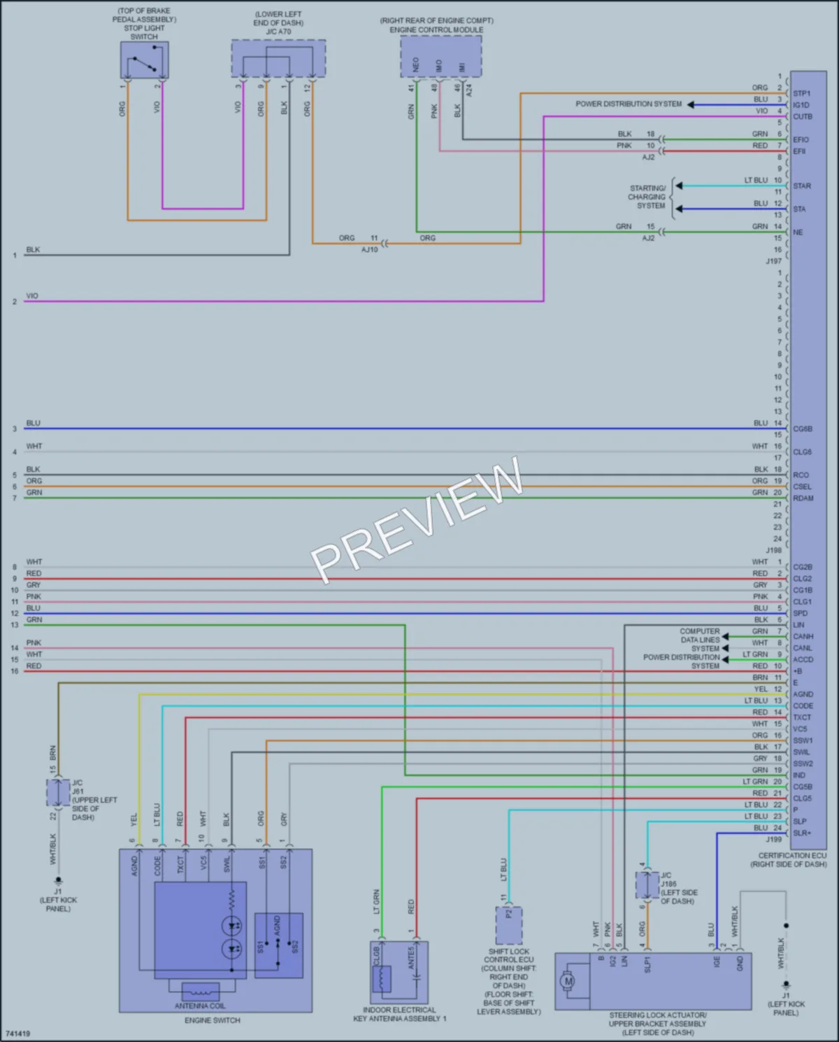 2021 Toyota Tundra Anti Theft wiring diagram preview