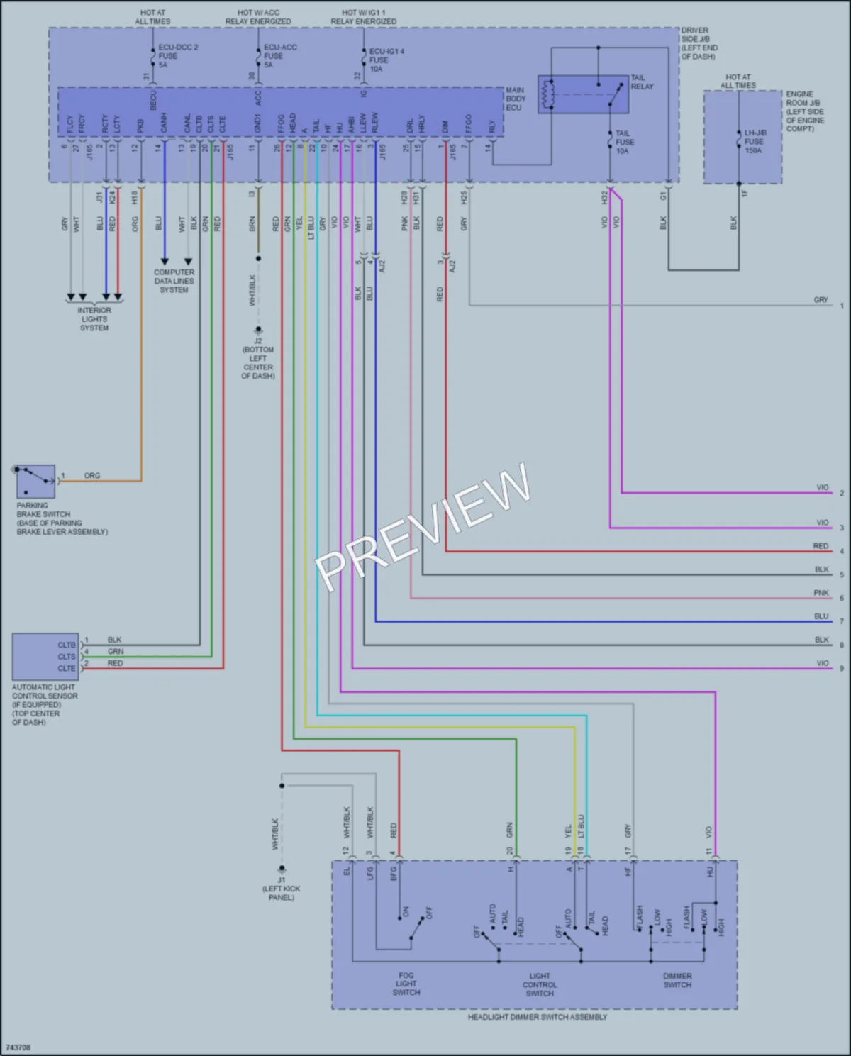 2021 Toyota Tundra Headlights wiring diagram preview