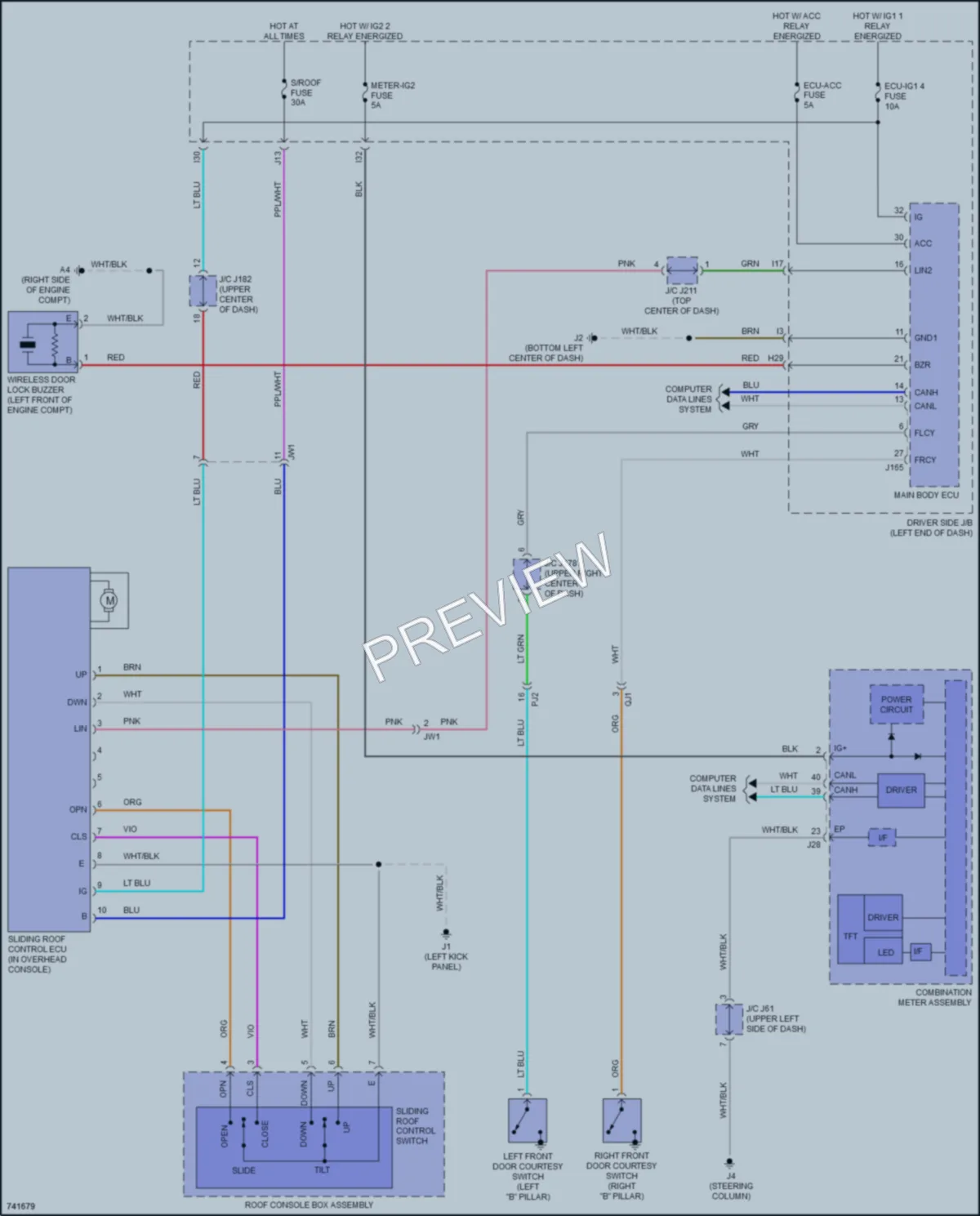 2021 Toyota Tundra Power Top Sunroof wiring diagram preview