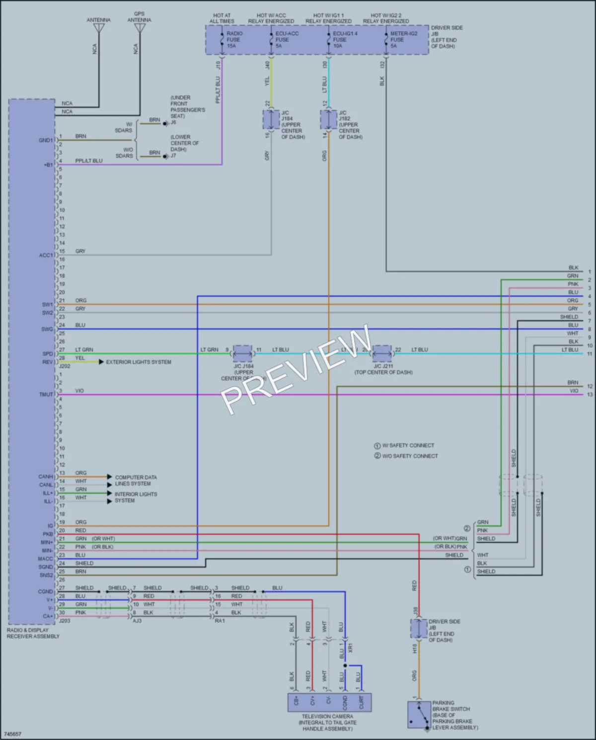 2021 Toyota Tundra Radio wiring diagram preview