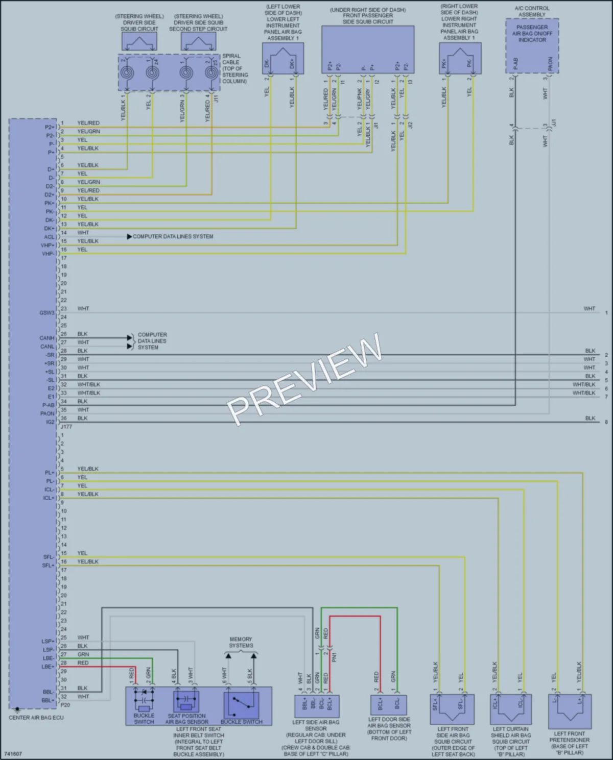2021 Toyota Tundra Supplemental Restraints wiring diagram preview