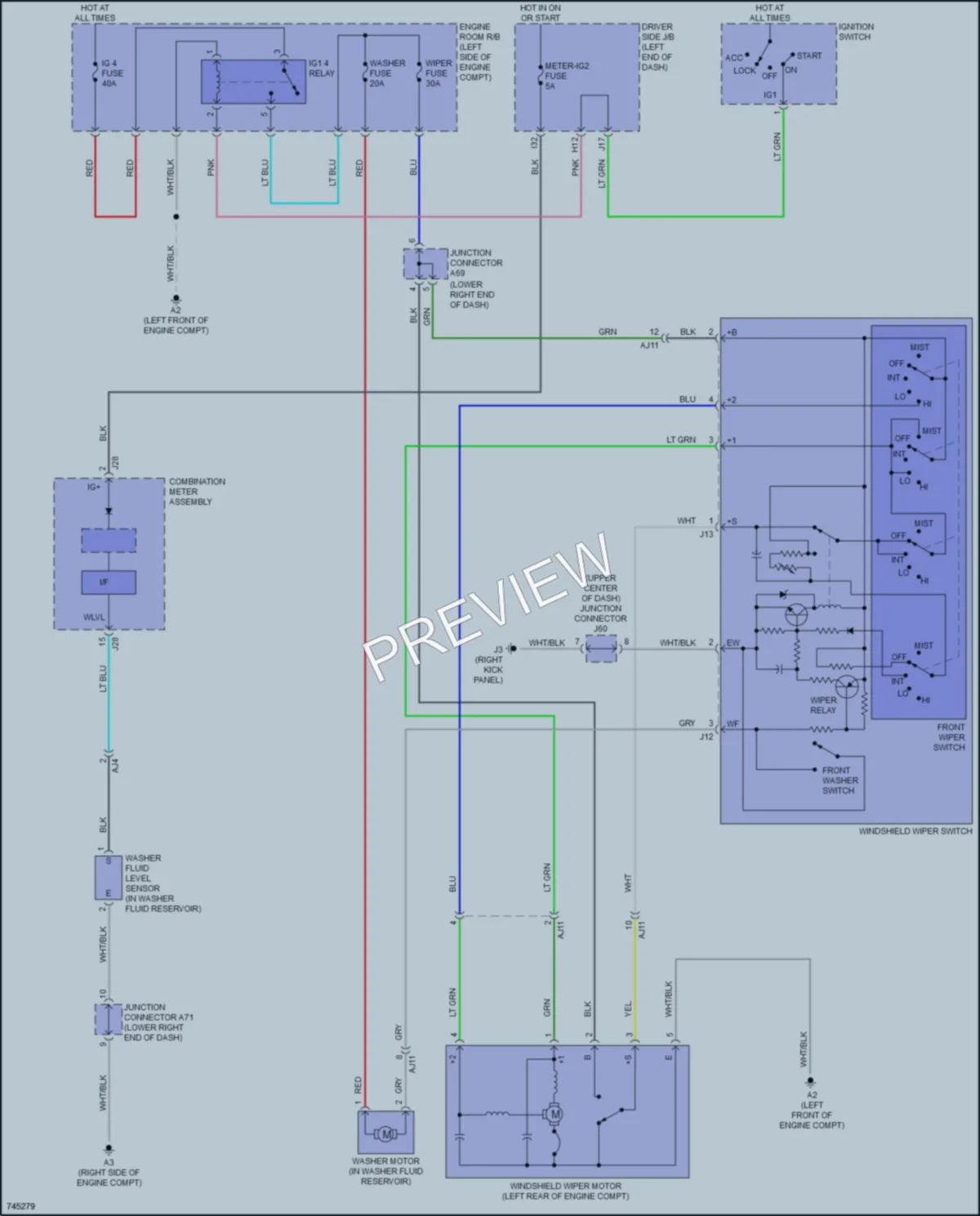 2021 Toyota Tundra Wiper Washer wiring diagram preview