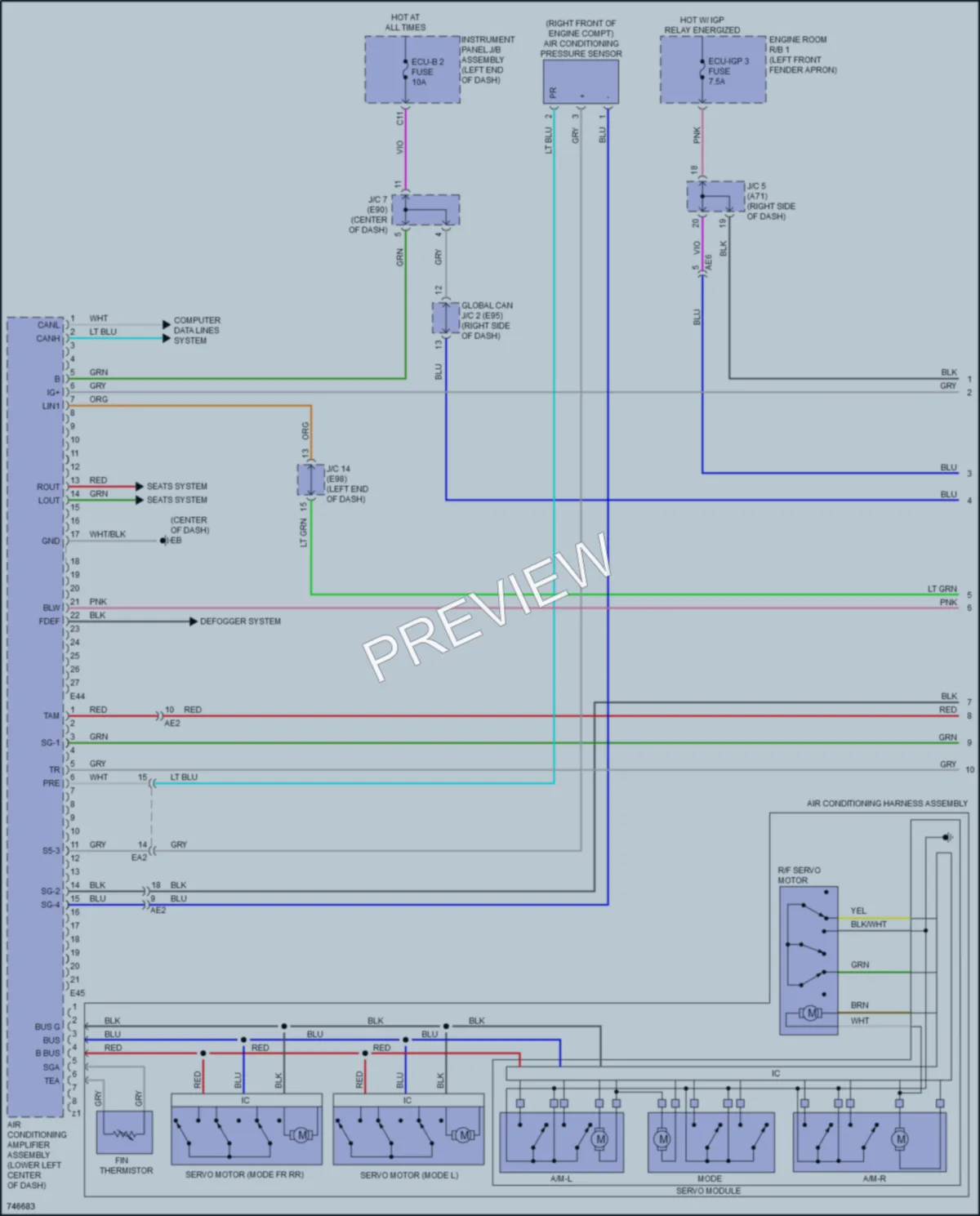 2021 Toyota Venza Air Conditioning wiring diagram preview