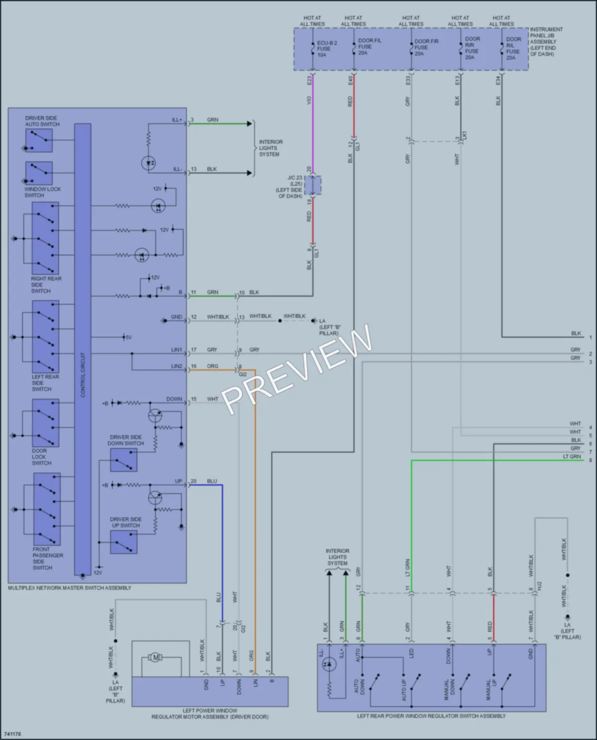 2021 Toyota Venza Power Windows wiring diagram preview