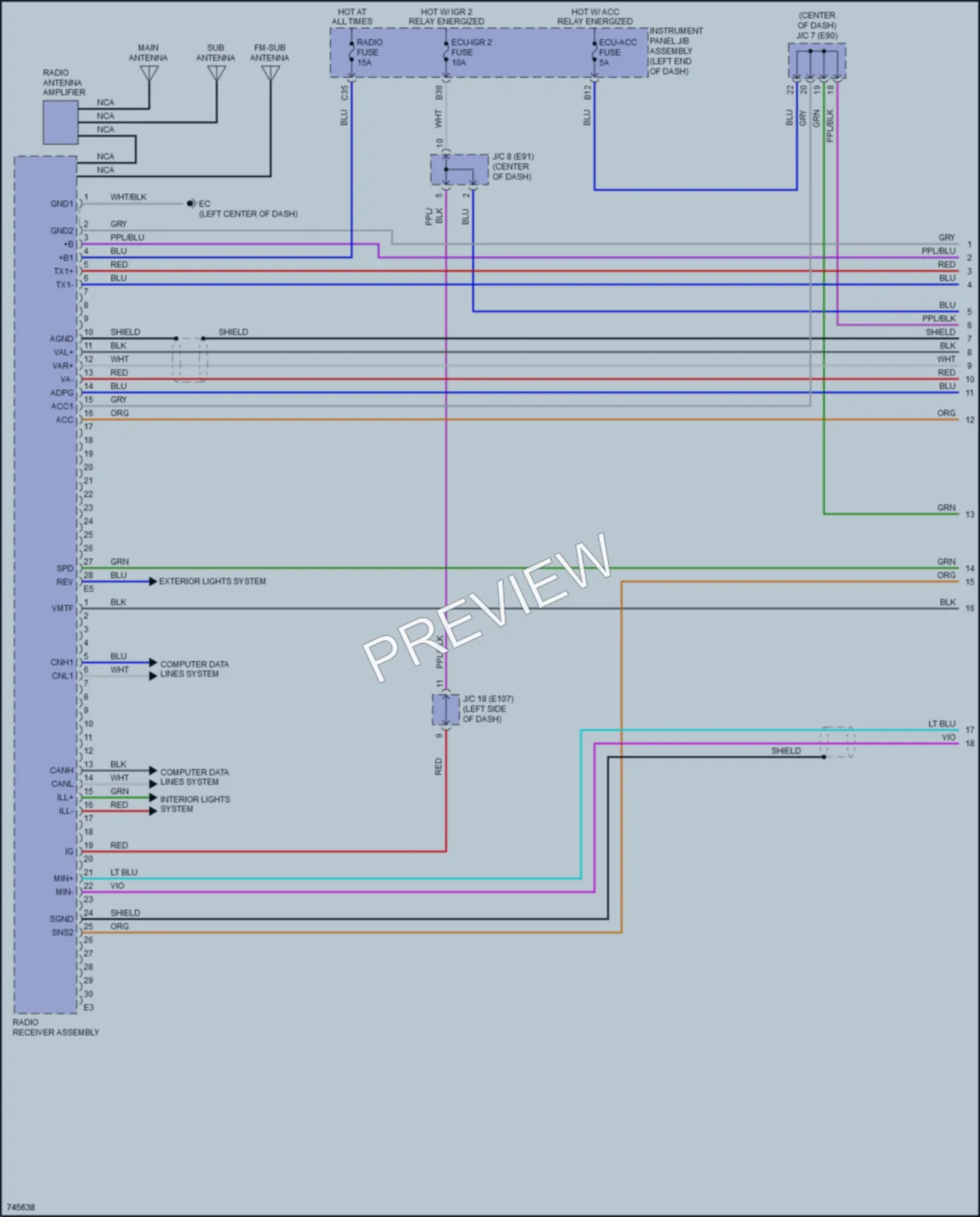 2021 Toyota Venza Radio wiring diagram preview