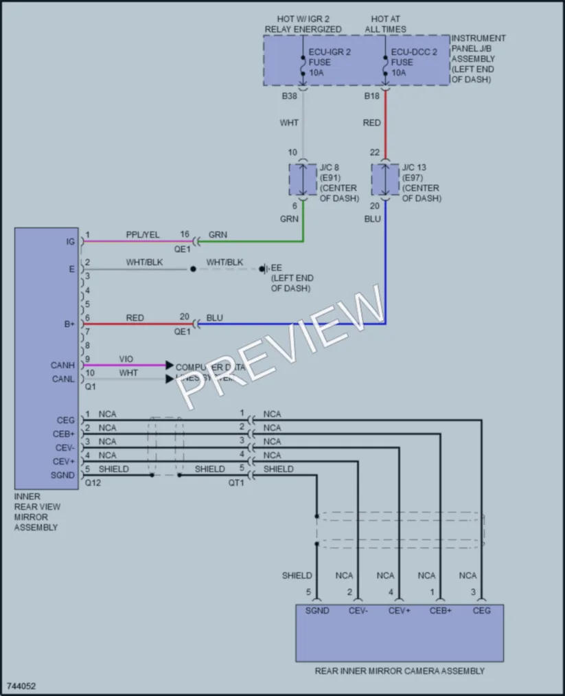2021 Toyota VenzaHybrid Power Mirrors wiring diagram preview