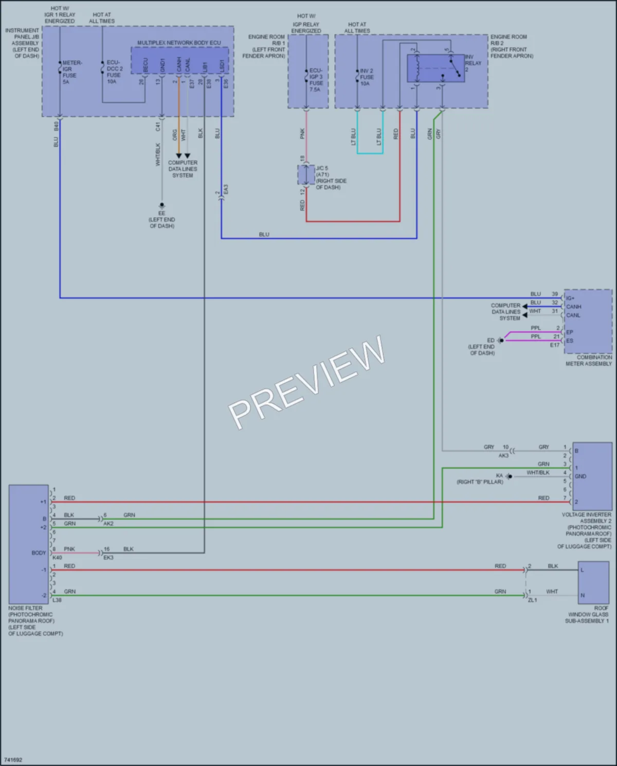 2021 Toyota VenzaHybrid Power Top Sunroof wiring diagram preview