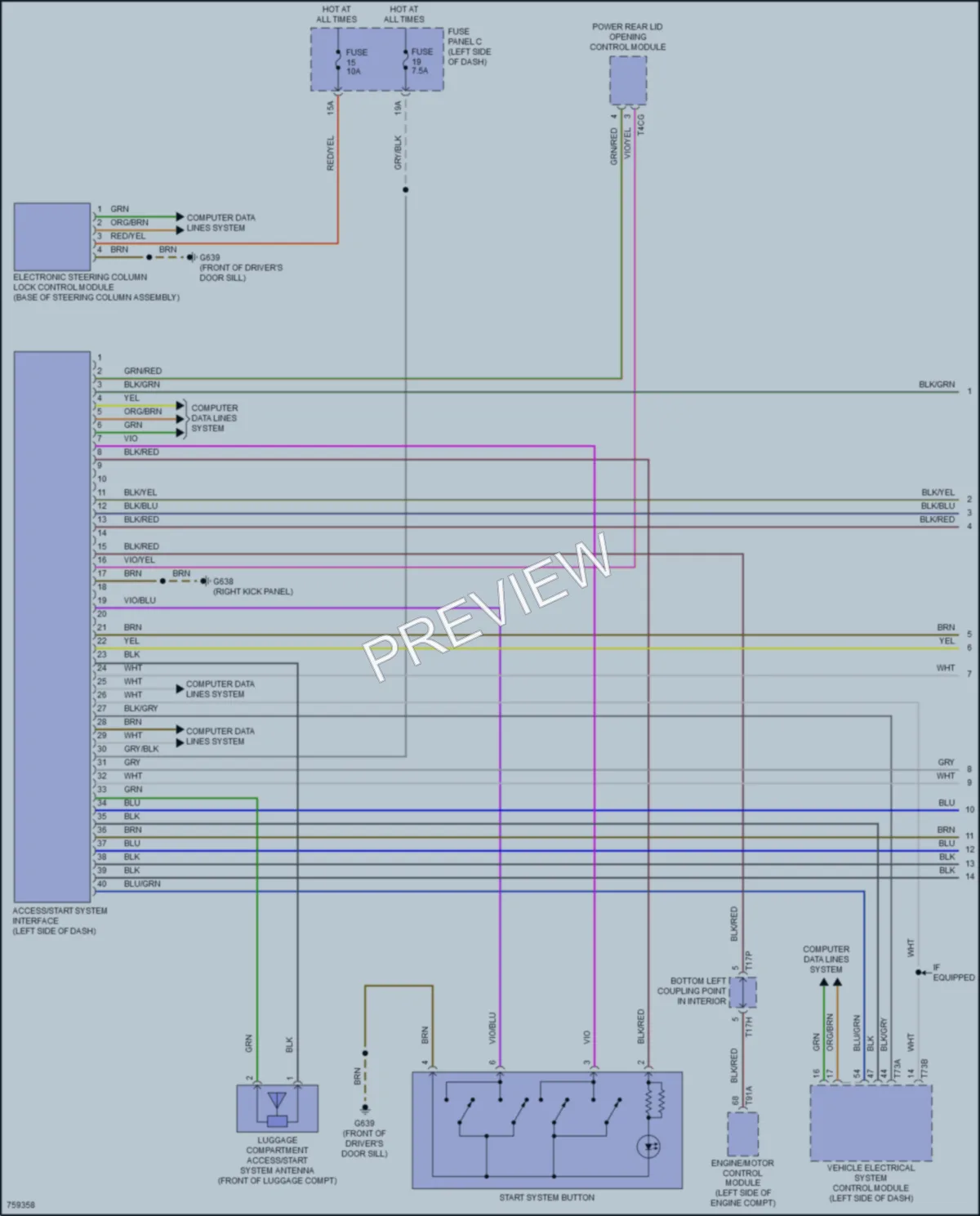 2021 Volkswagen Arteon Anti Theft wiring diagram preview