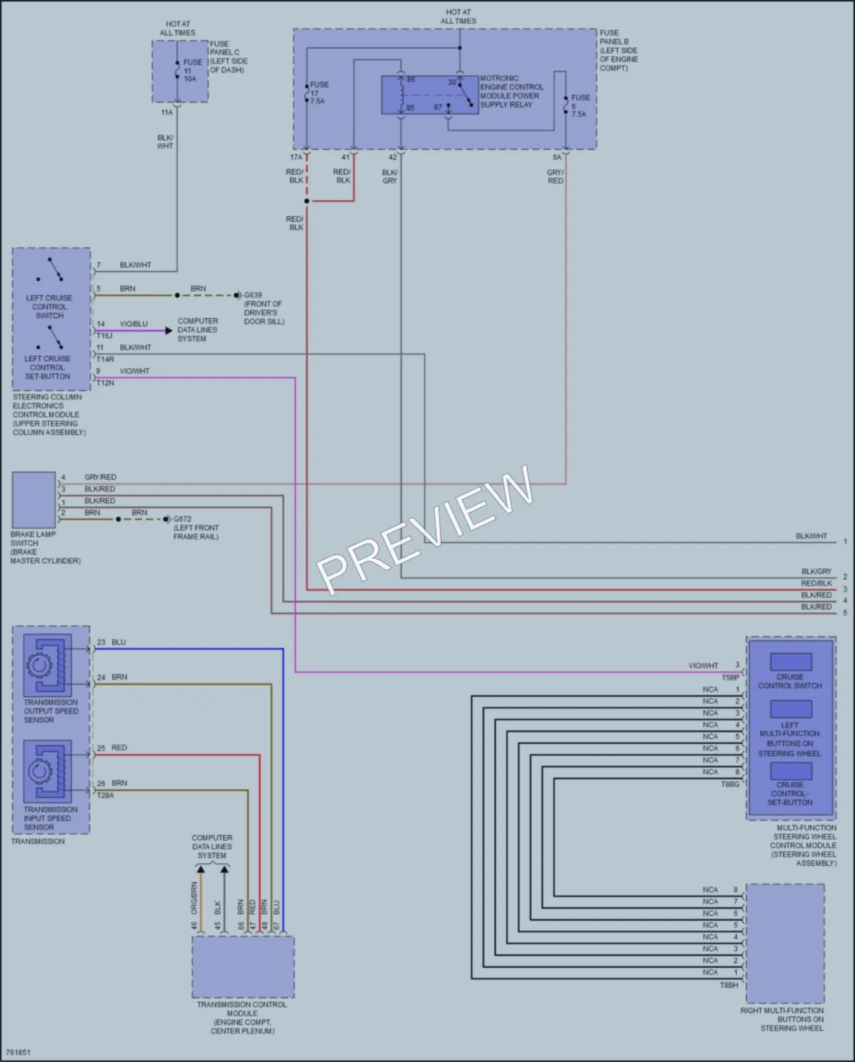 2021 Volkswagen Arteon Cruise Control wiring diagram preview
