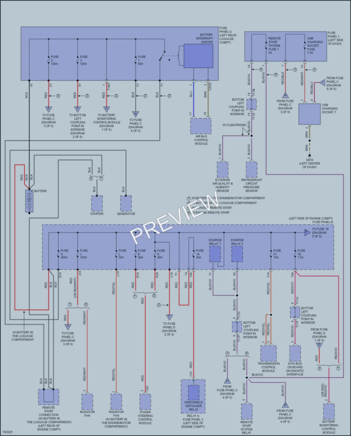 2021 Volkswagen Arteon Power Distribution wiring diagram preview