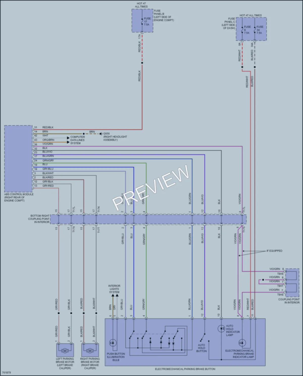2021 Volkswagen Arteon Shift Interlock wiring diagram preview
